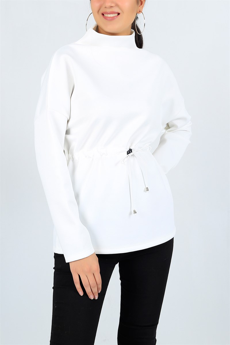 Belden Sıkmalı Krem Scuba Sweet 23746B