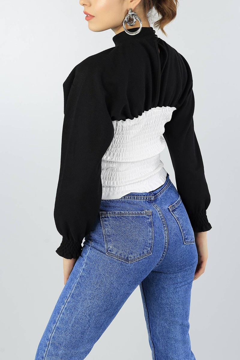 Beli Deri Gipeli Selanik Bluz 47096