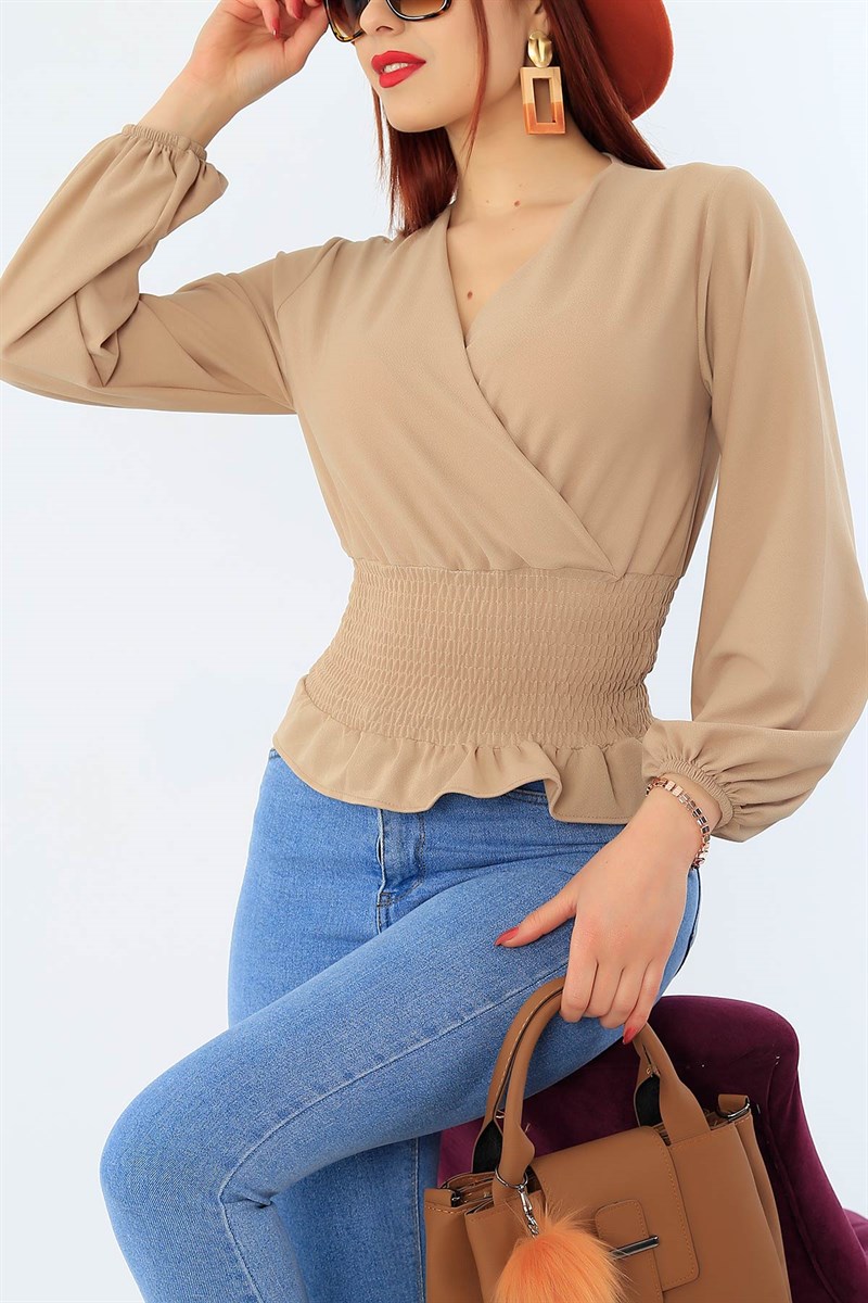 Beli Gipeli Bej Bluz 31196