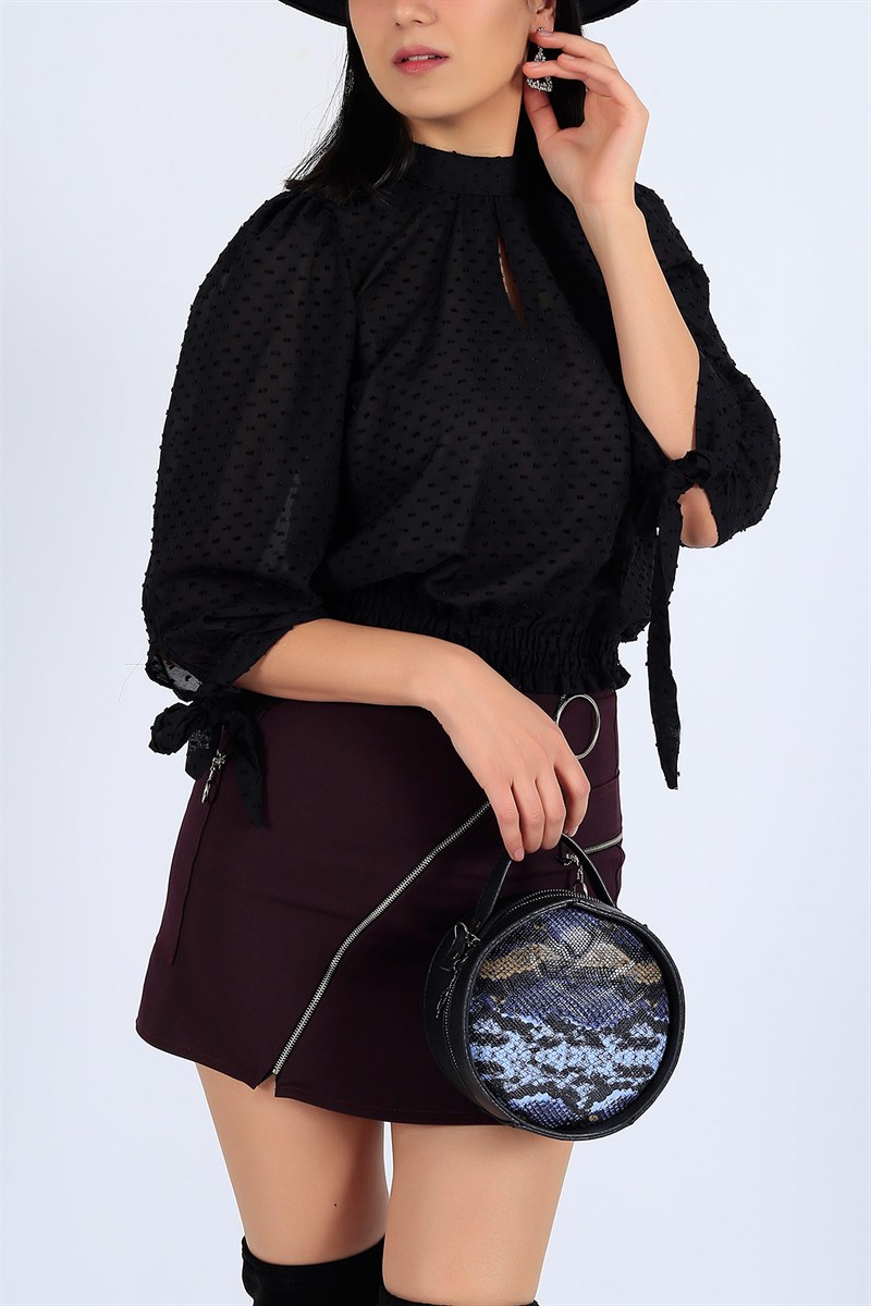 Beli Gipeli Siyah Bluz 25995B