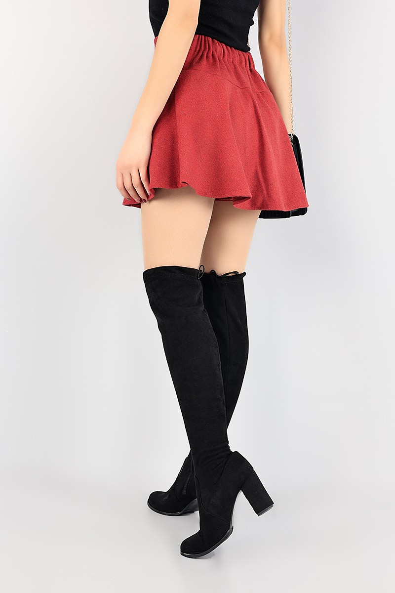 Beli Lastikli Kaşe Etek 86651