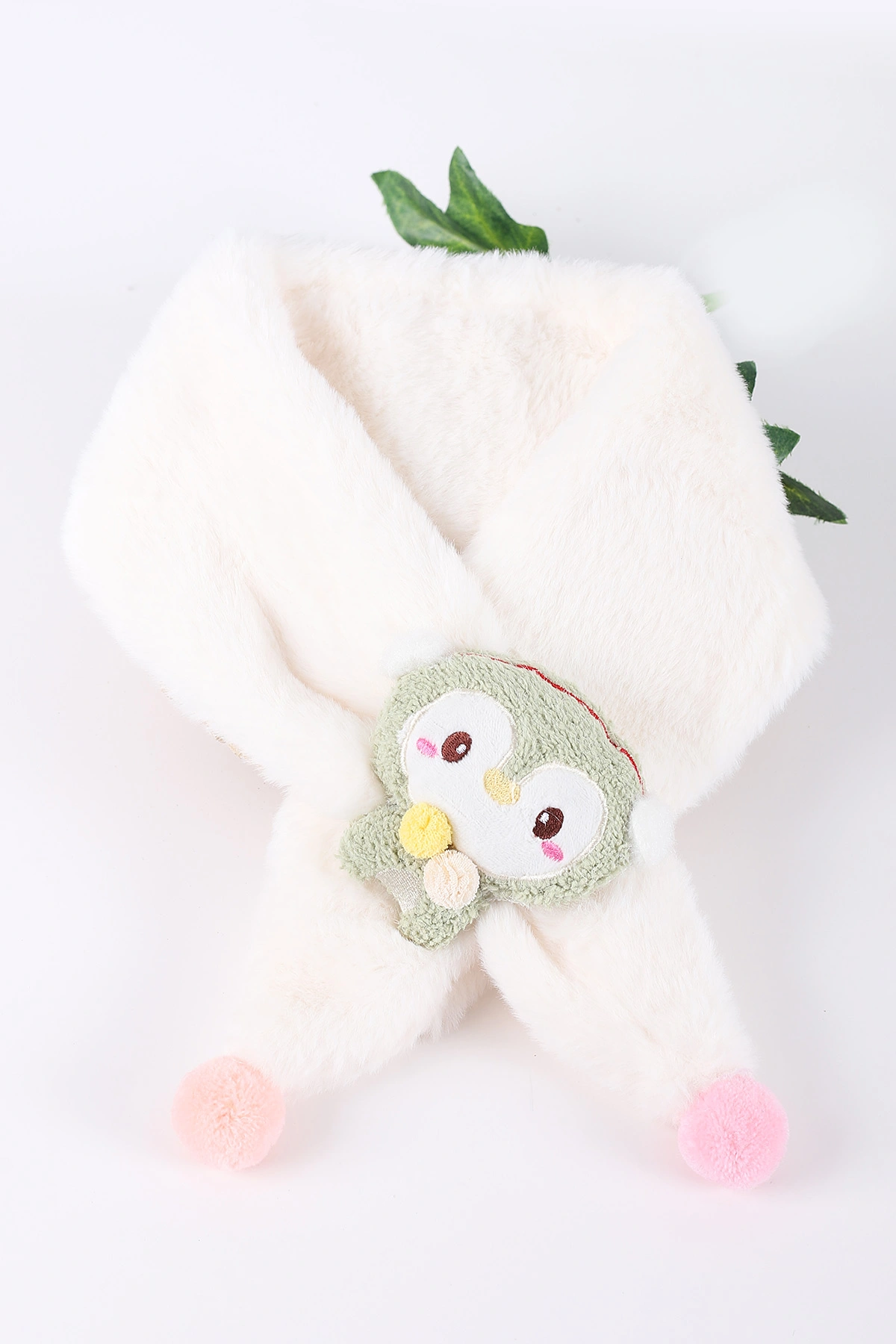 Beyaz (0-10 Yaş) Ponponlu  Nakışlı     Peluş Bebek&Çocuk Atkı&Aksesuar 410947