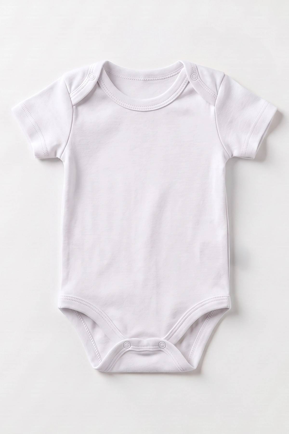 Beyaz (0-9 Ay )  Düz   Kısa Kol  Bebek & Çocuk Çıtçıtlı Badi 480415