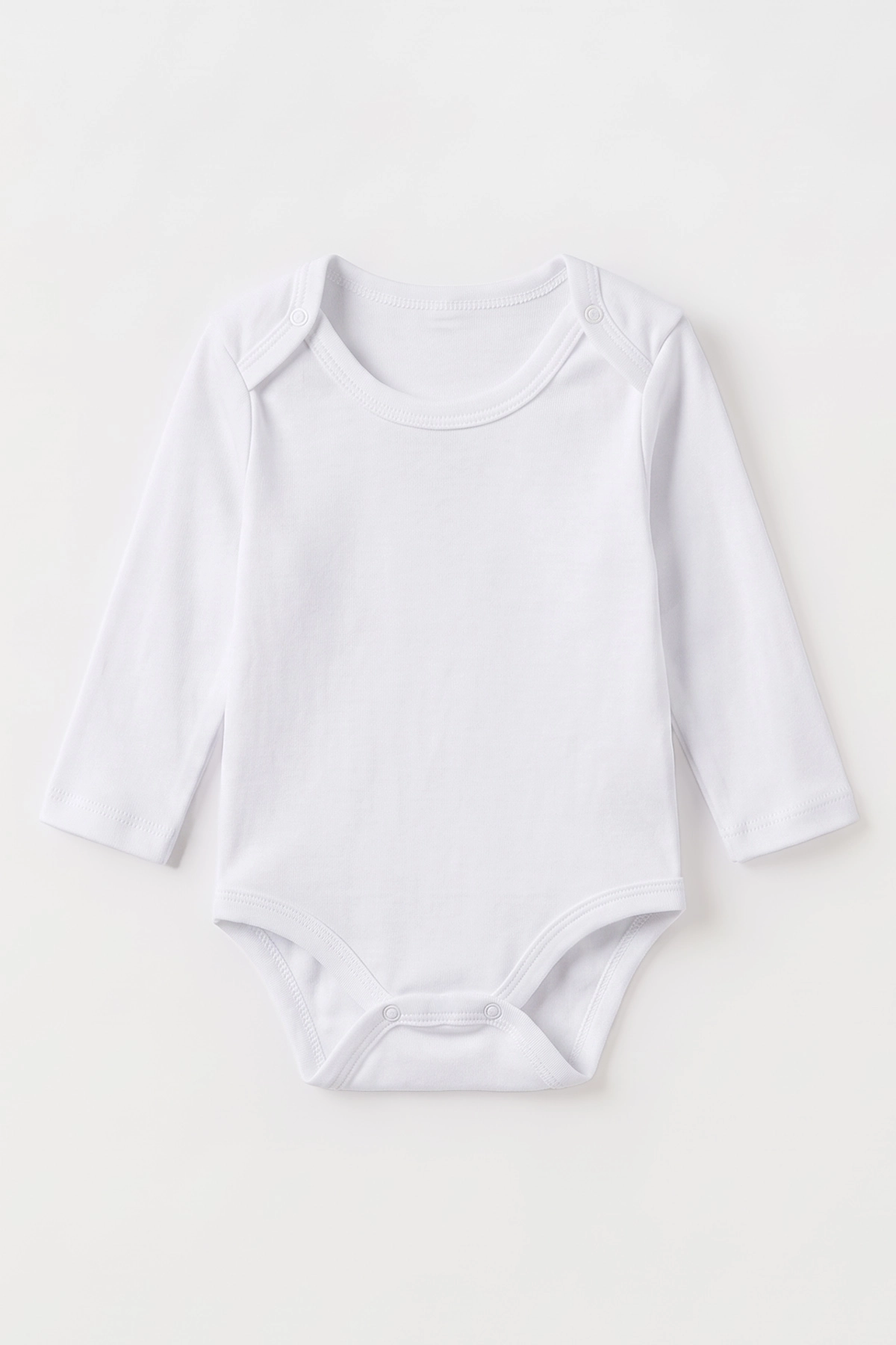 Beyaz (0-9 Ay )  Düz   Uzun Kollu   Bebek & Çocuk Çıtçıtlı Badi 480347
