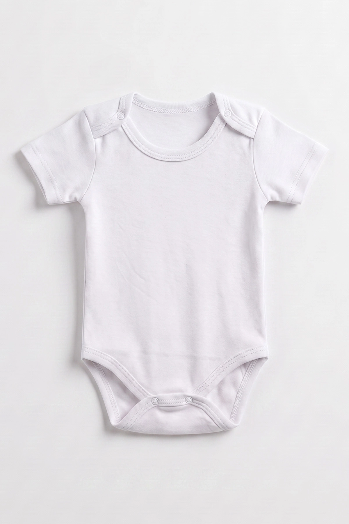 Beyaz (1-3 Yaş) Düz   Kısa Kol  Bebek & Çocuk Çıtçıtlı Badi 480400