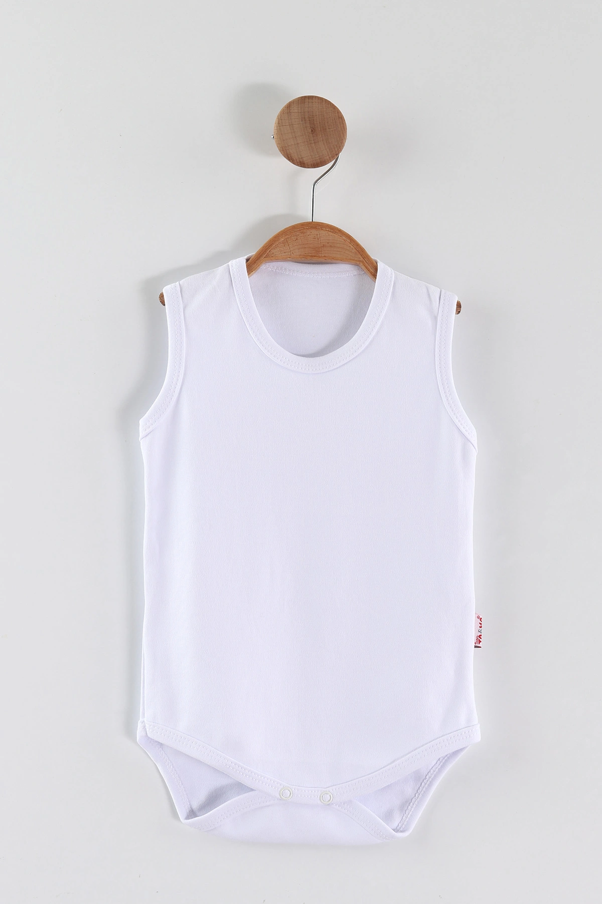Beyaz ( 1-3 Yaş ) Sıfır Kol Düz Bebek&Çocuk Çıtçıtlı Badi 467328