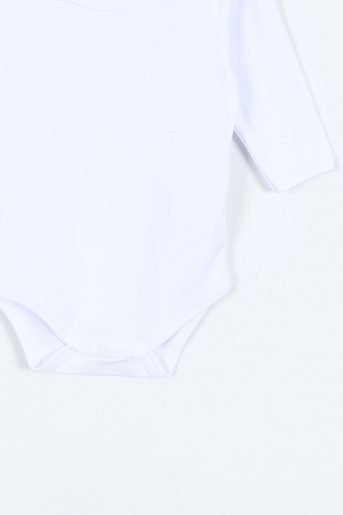 Beyaz (1-3 Yaş ) Uzun Kol Düz Bebek&Çocuk Çıtçıtlı Badi 403651