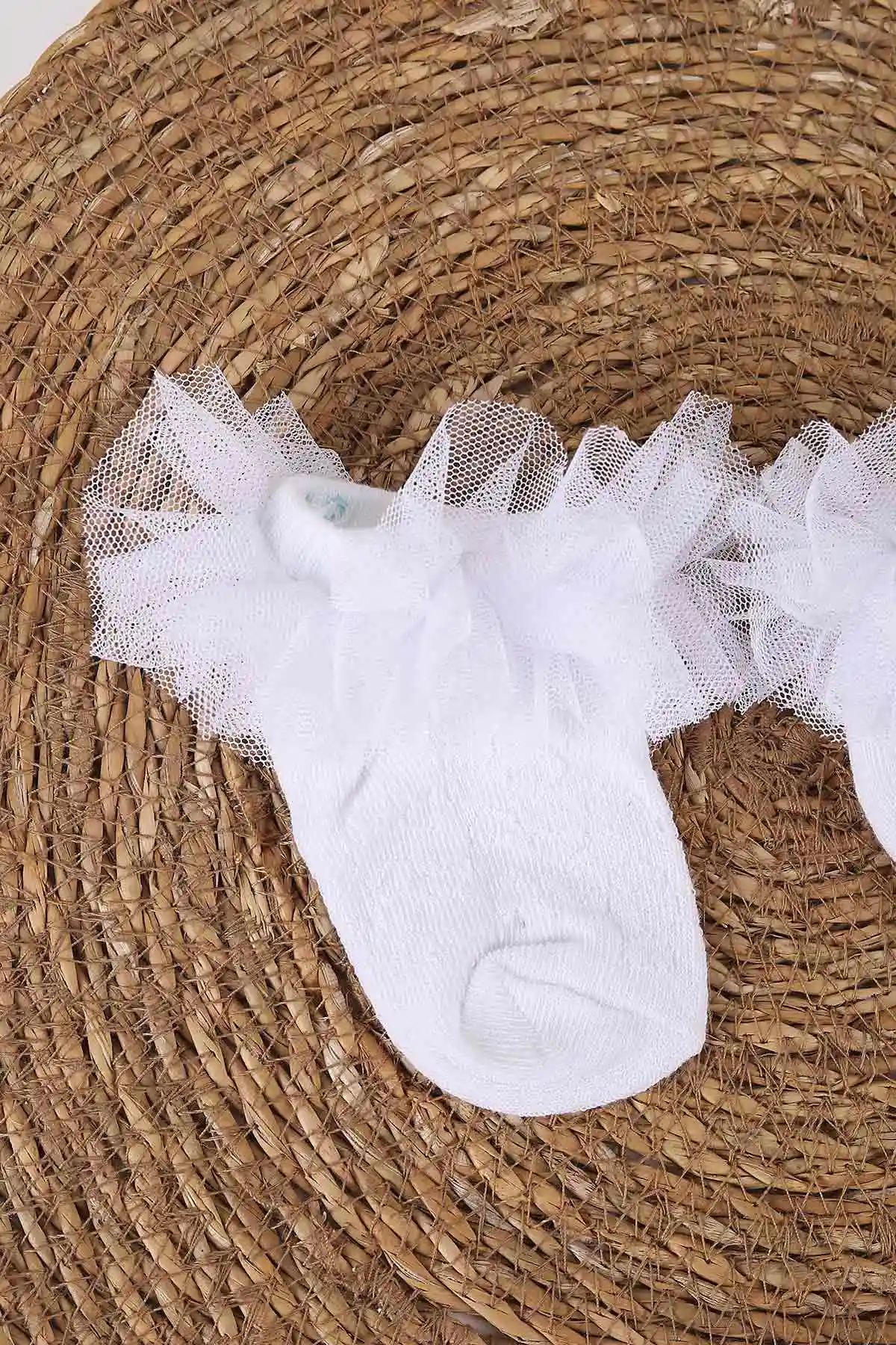 Beyaz (1-6 Yaş )Tütü Model Kız Bebek&Çocuk Çorap 454535