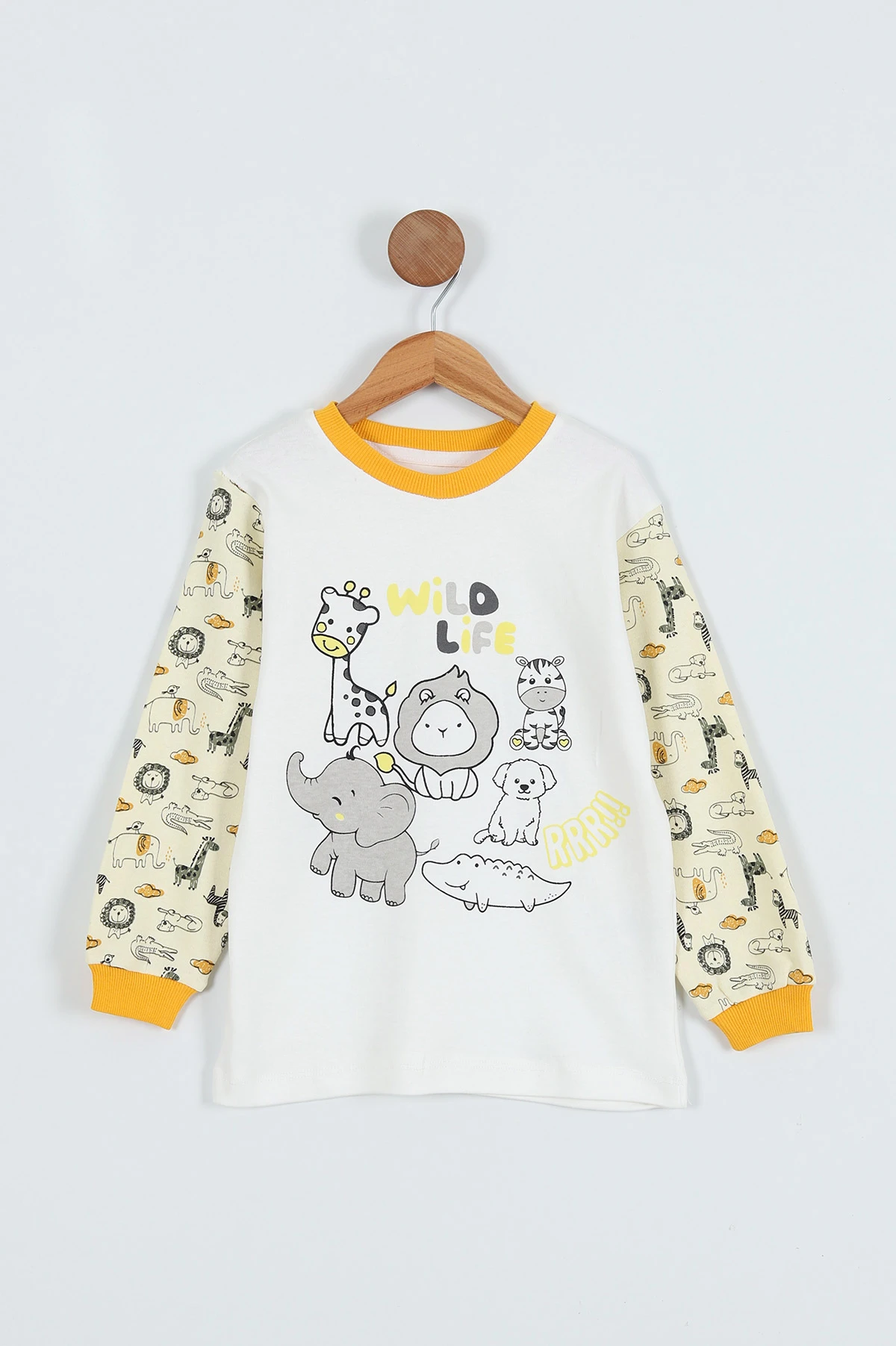 Beyaz (1-9 Yaş) Baskılı Kız Çocuk Sweat 275796