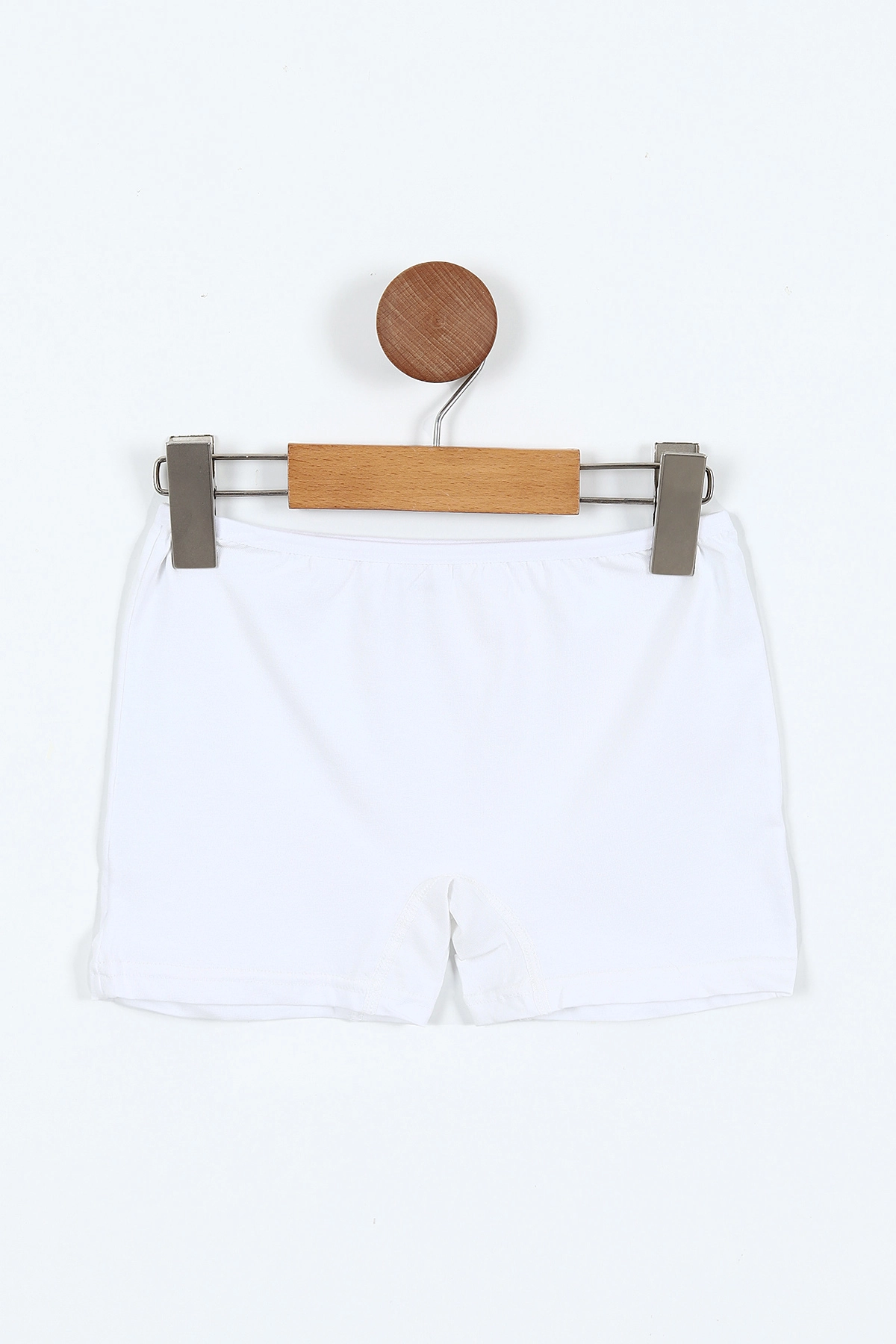 Beyaz (12-15 Yaş) Likralı Garson Boy Kız Çocuk Boxer Külot 404179