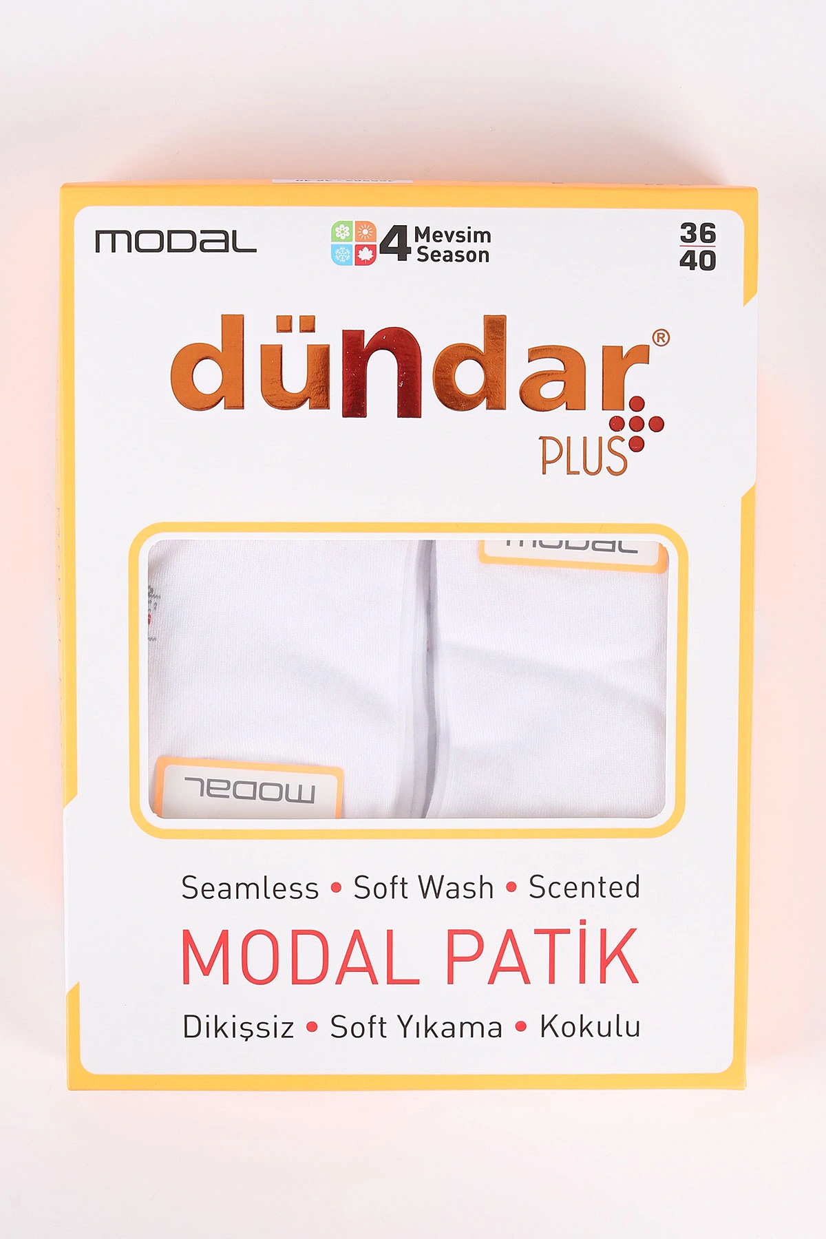 Beyaz 12'li Dört Mevsim Kadın Modal Soket Patik Çorap (36-40) 465562