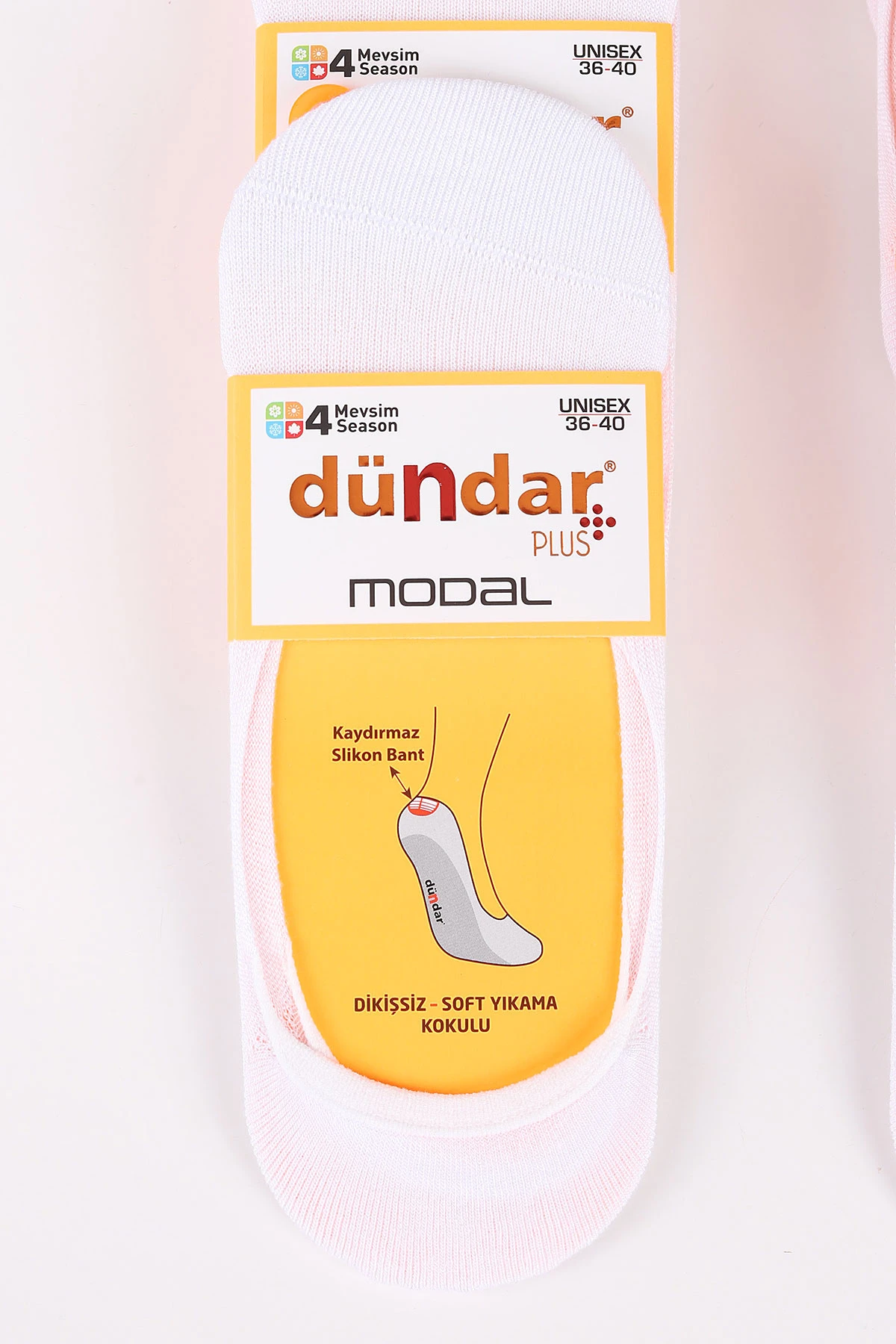 Beyaz 12'li Dört Mevsim Unisex Modal Babet Çorap 36-40 465596