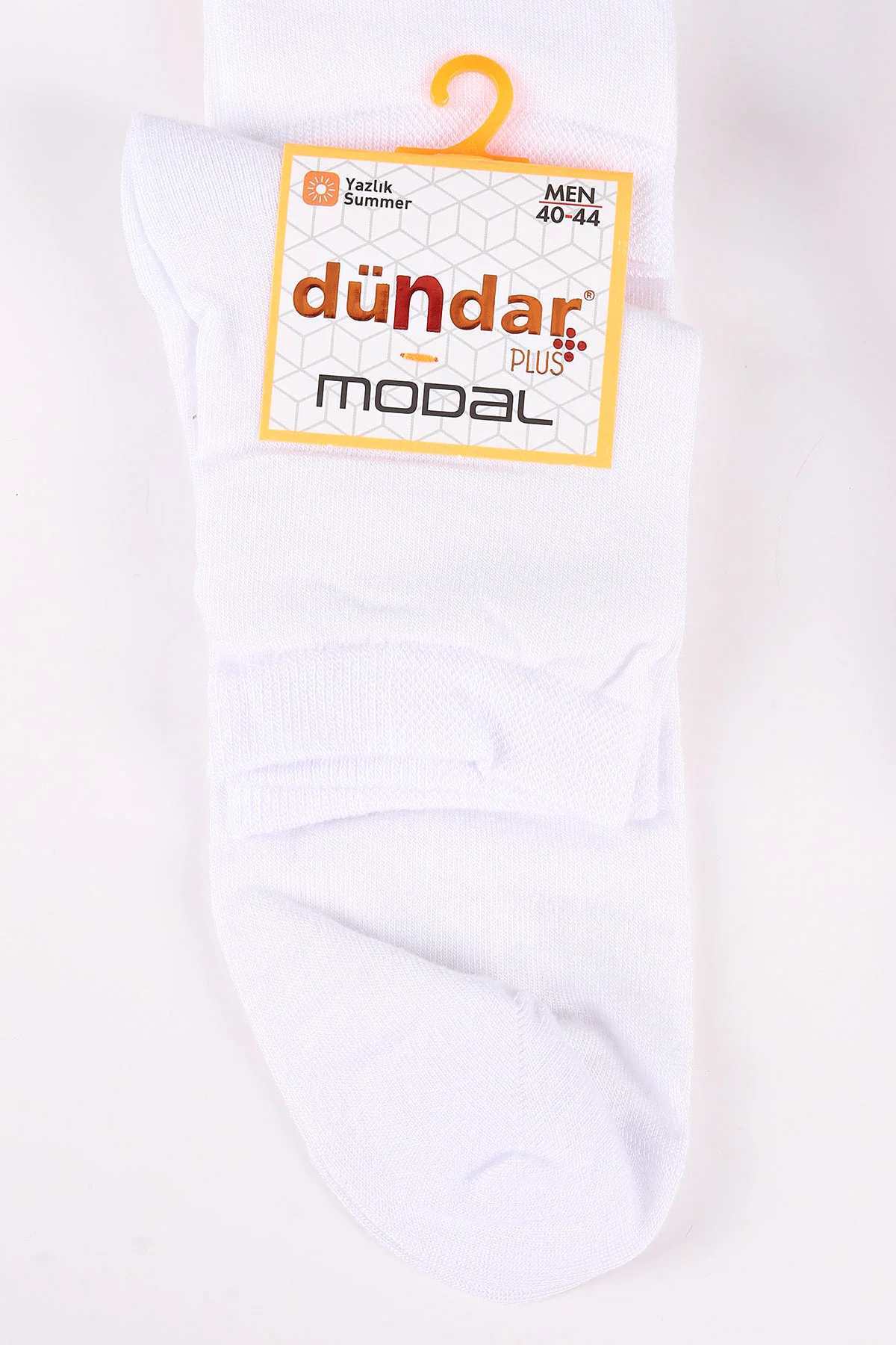 Beyaz 12'li Yazlık Erkek Modal Konç Çorap (40-44) 465610