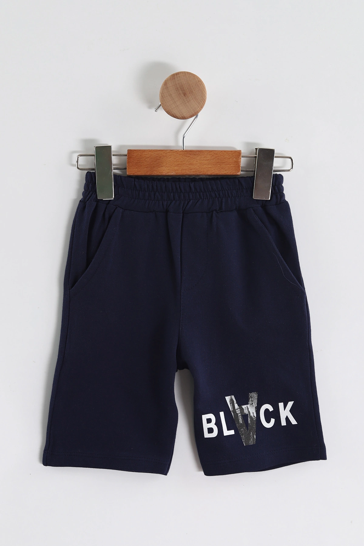 Beyaz (2-6 Yaş) Black Baskılı Şortlu Süprem Erkek Çocuk Yazlık Takım 438076