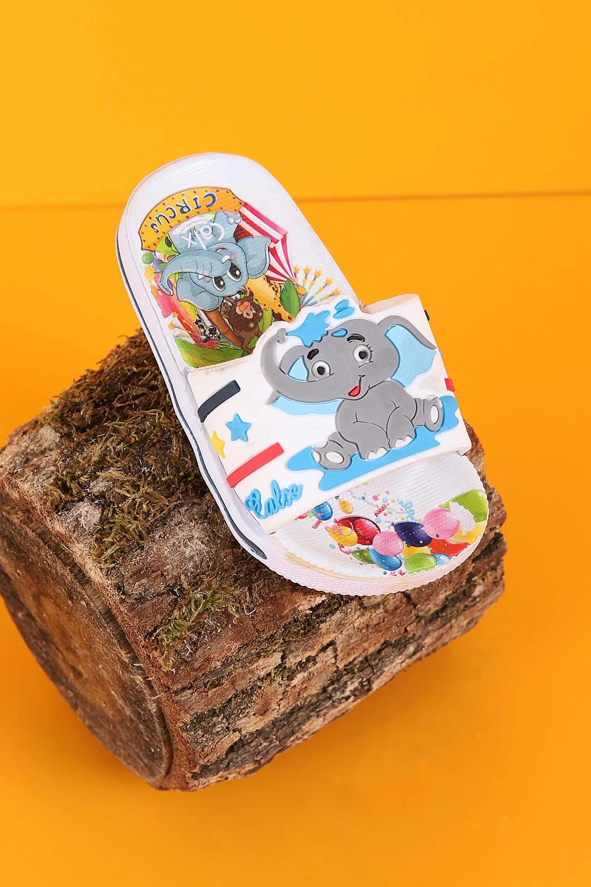 Beyaz (21-24) Kabartmalı Taban Şeritli Bebek Terlik 281661