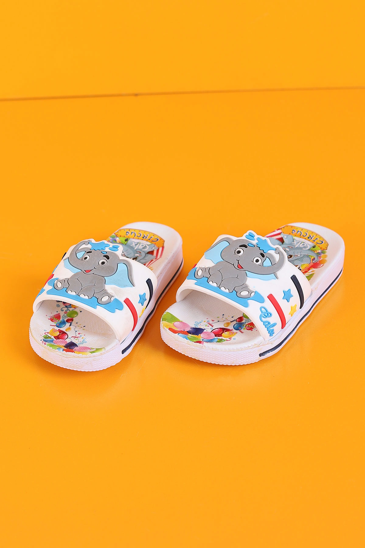 Beyaz (21-24) Kabartmalı Taban Şeritli Bebek Terlik 281661