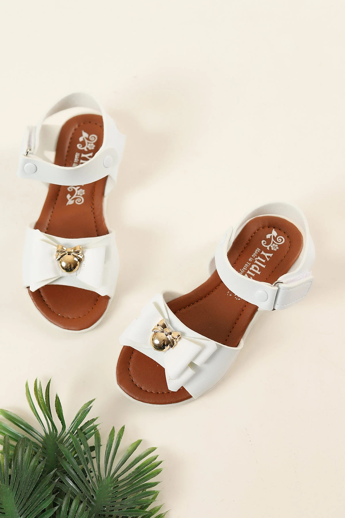 Beyaz (25-30) Fiyonklu Armalı Kız Çocuk Sandalet 255103