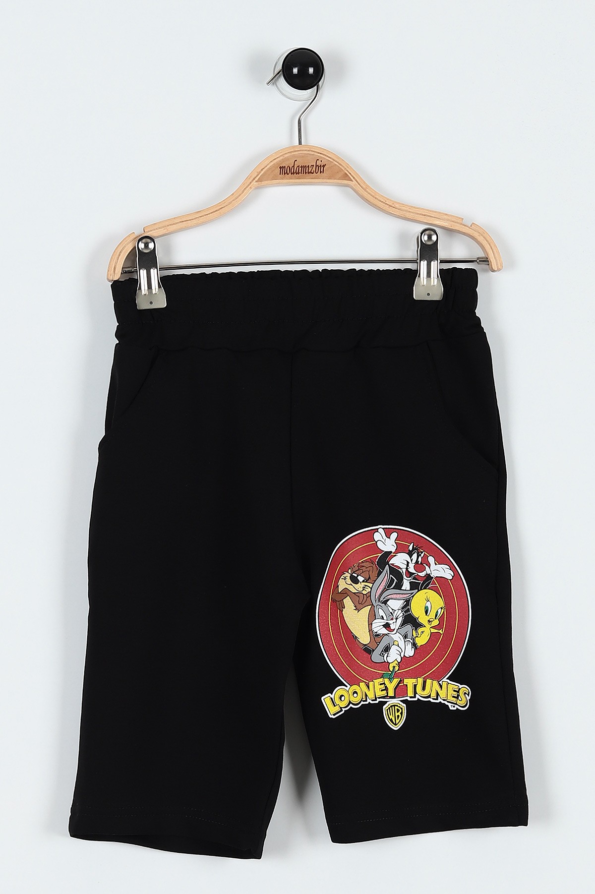 Beyaz (3-10 Yaş) Looney Tunes Baskılı Şortlu Erkek Çocuk Takım 184496