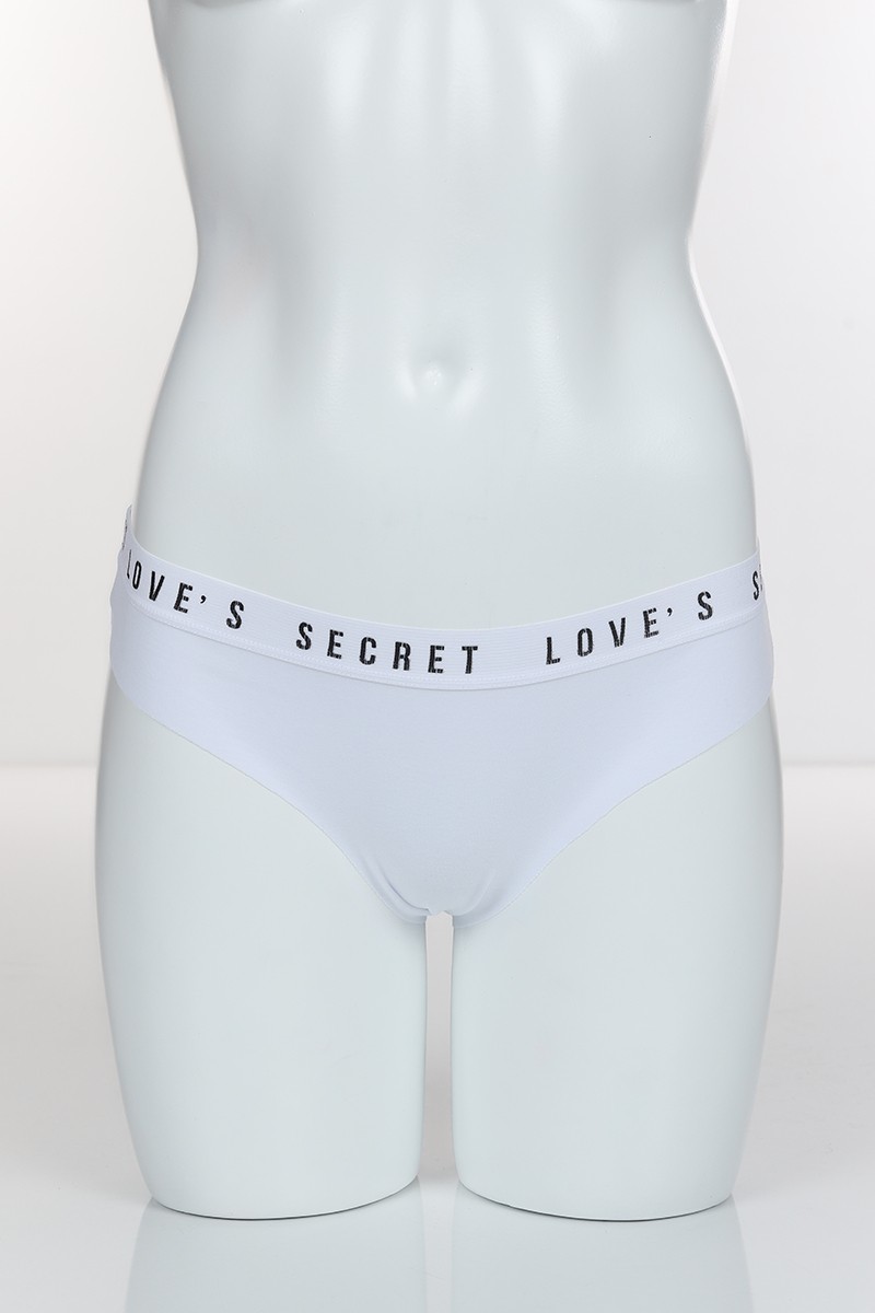 Beyaz 3909 Bikini Pamuk Lazer Bel Spor Lastikli Külot 101908
