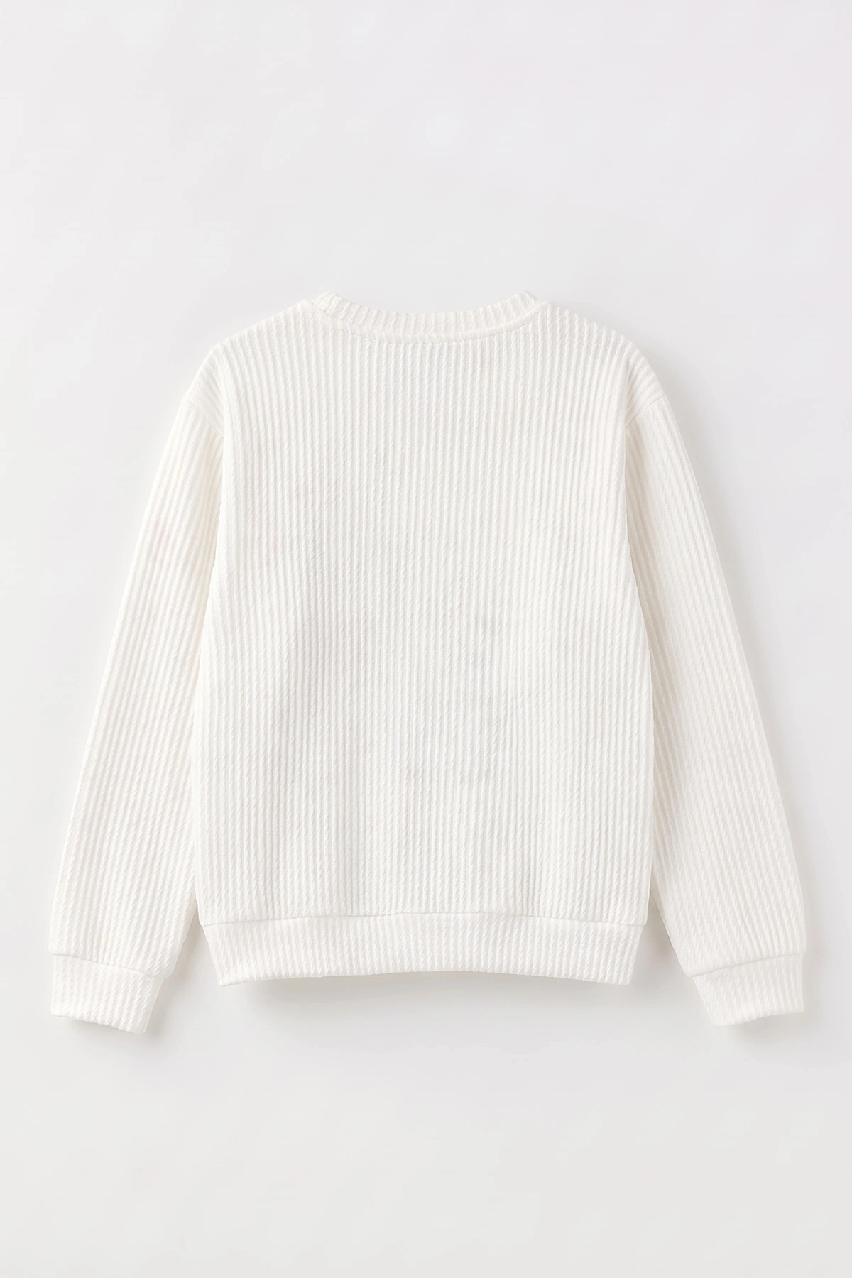 Beyaz (4-12 Yaş) Süzene Kiraz Nakışlı Kız Çocuk Sweat 485485