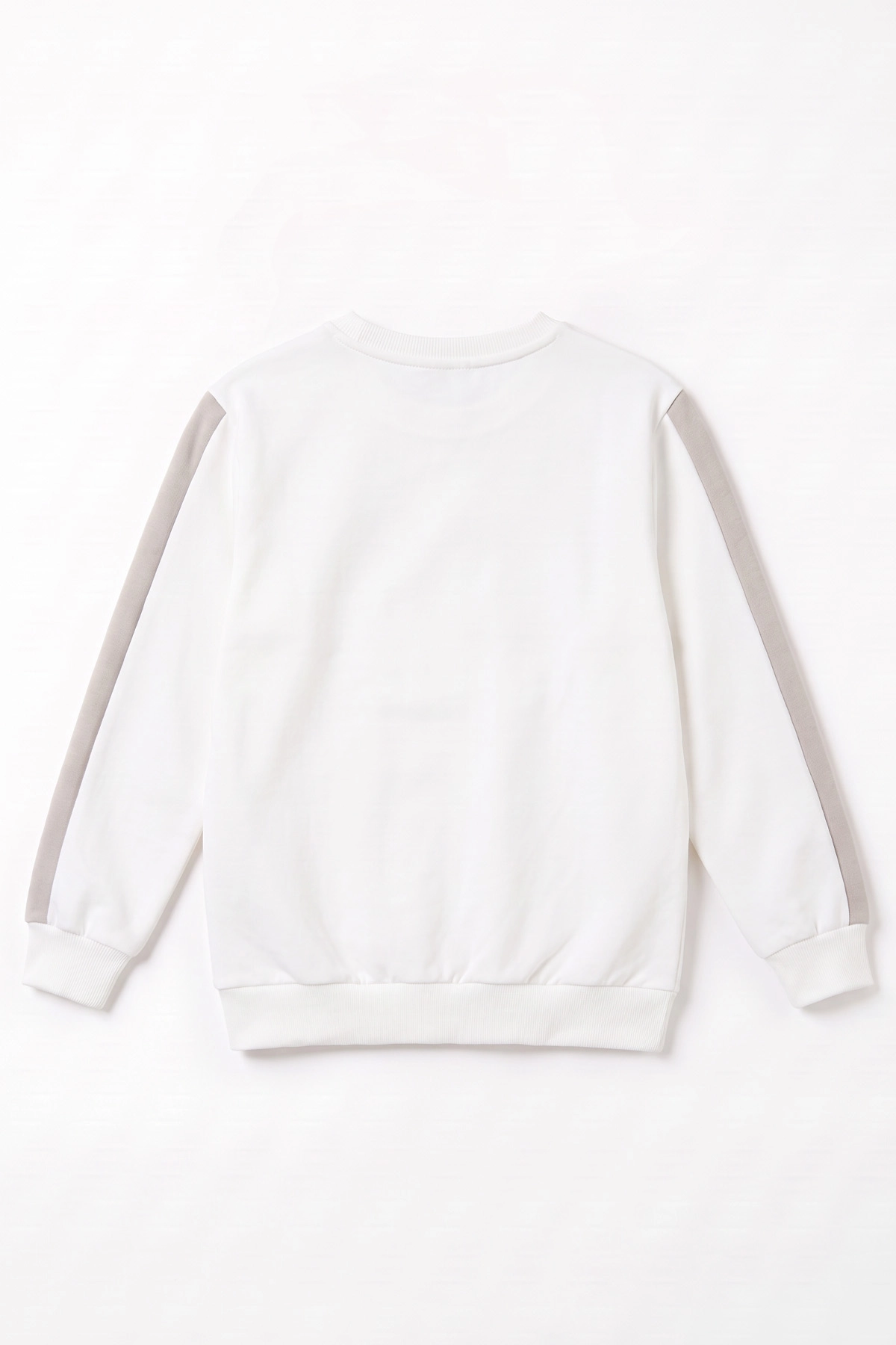 Beyaz (4-12 Yaş)Kol Parçalı  2 İp Erkek Çocuk Sweatshirt 493698
