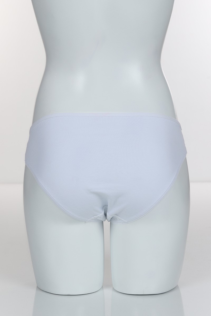 Beyaz 4280 Bikini Ön Kareli Bant Arka Pamuk Külot 101760