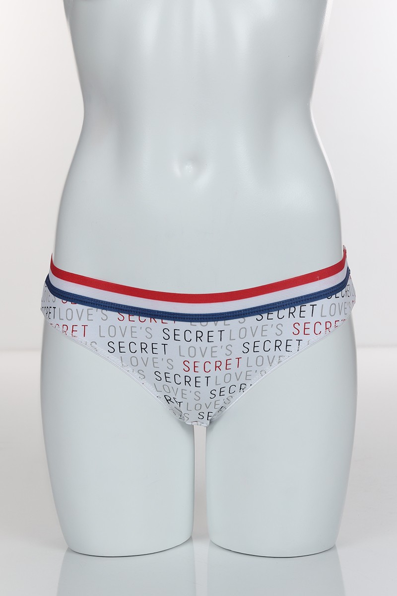 Beyaz 4309 Bikini Pamuk Lave Secret Baskılı Külot 101803