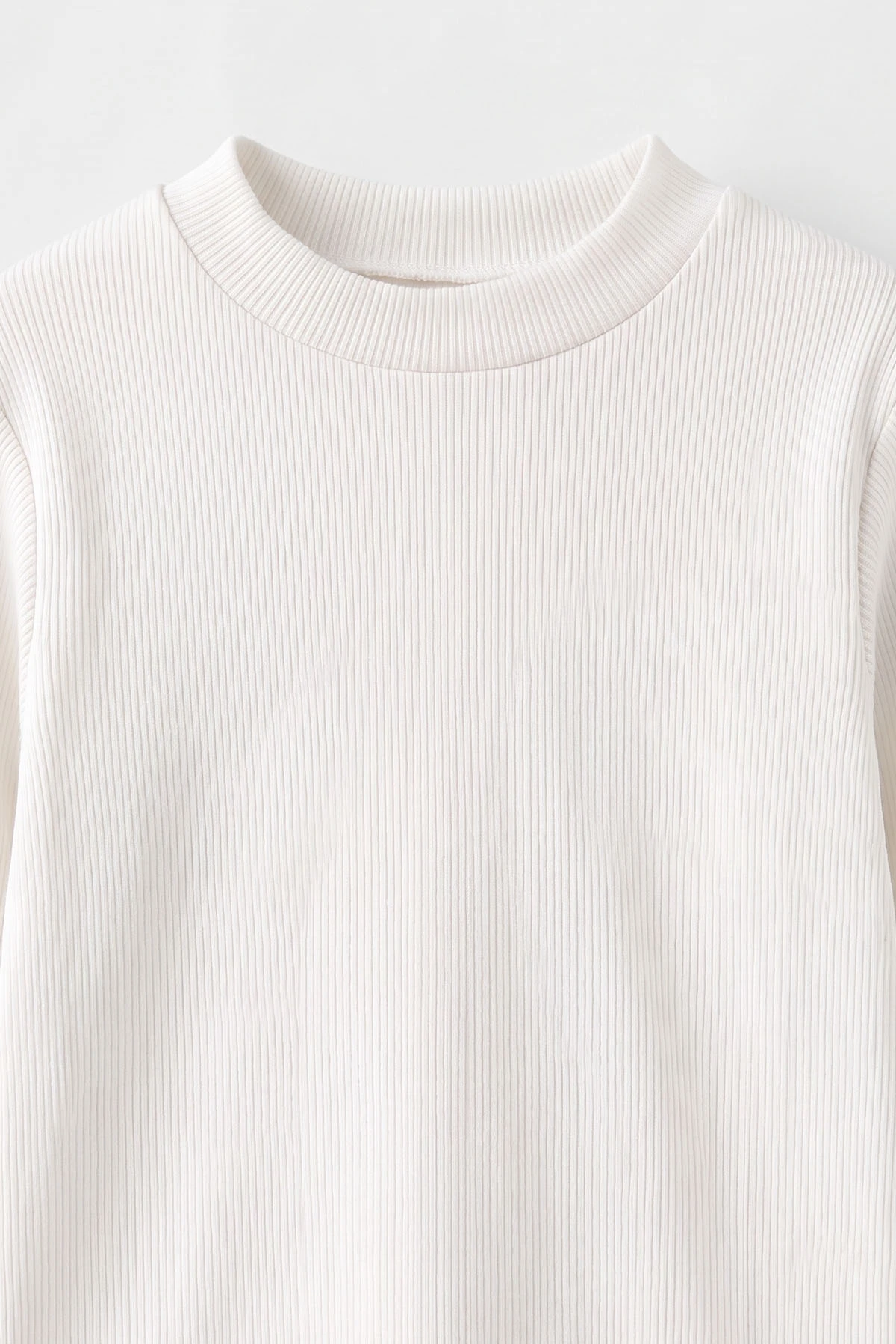 Beyaz (5-12 Yaş) Yarım Balıkçı Yaka Kaşkorse  Çocuk Body Sweatshirt 495425