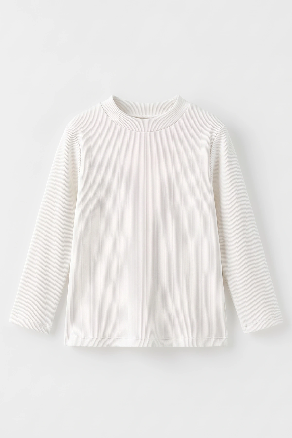 Beyaz (5-12 Yaş) Yarım Balıkçı Yaka Kaşkorse Çocuk Body Sweatshirt 495425