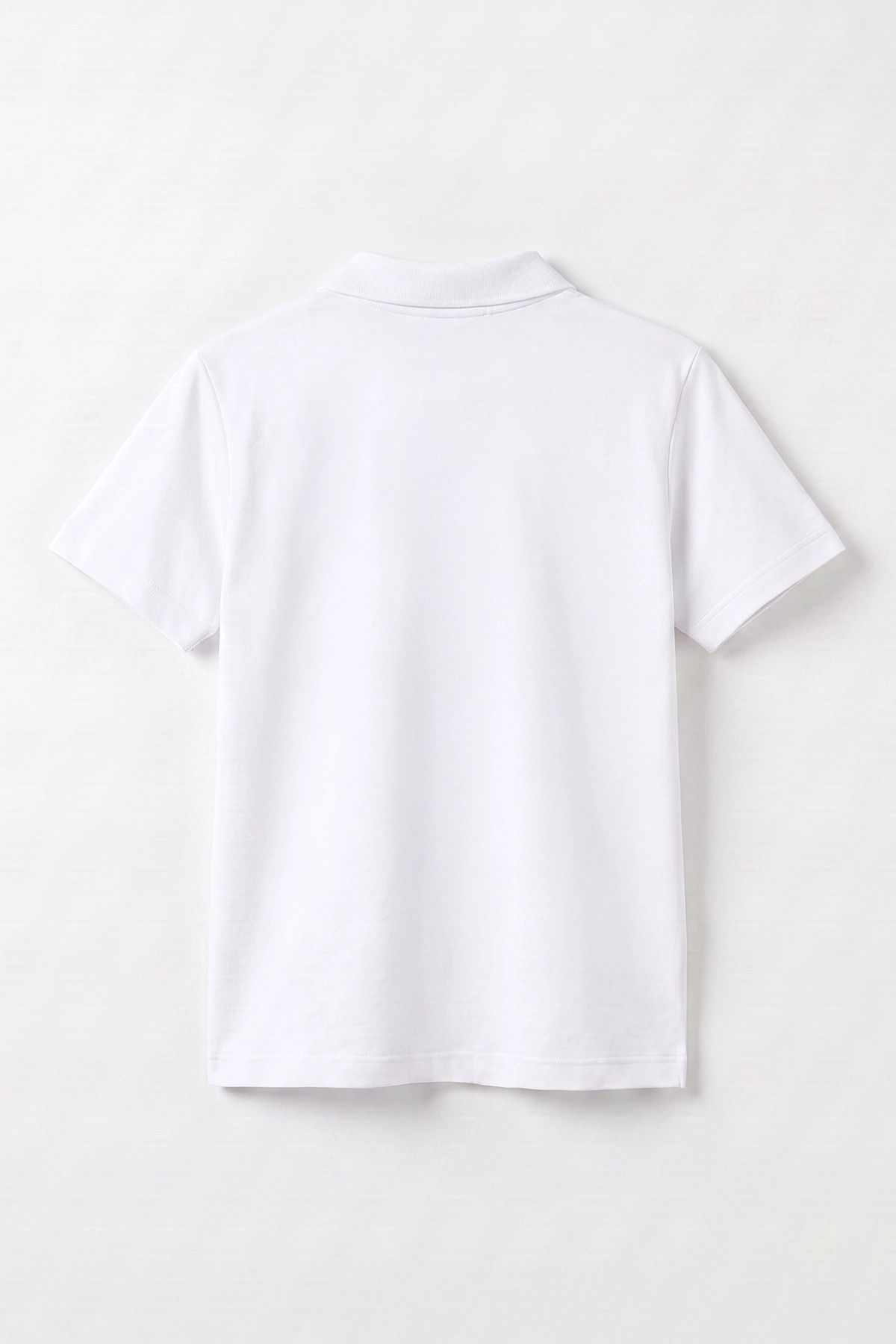 Beyaz (5-13 Yaş) Kısa Kol Polo Yaka Unisex Çocuk Okul Tişörtü 480888