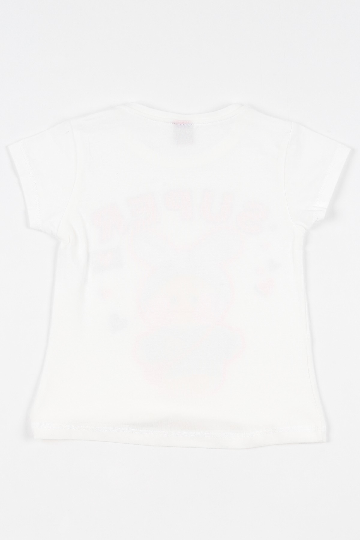 Beyaz (5-8) Super Ördek Baskılı Kız Çocuk Tişört 110899