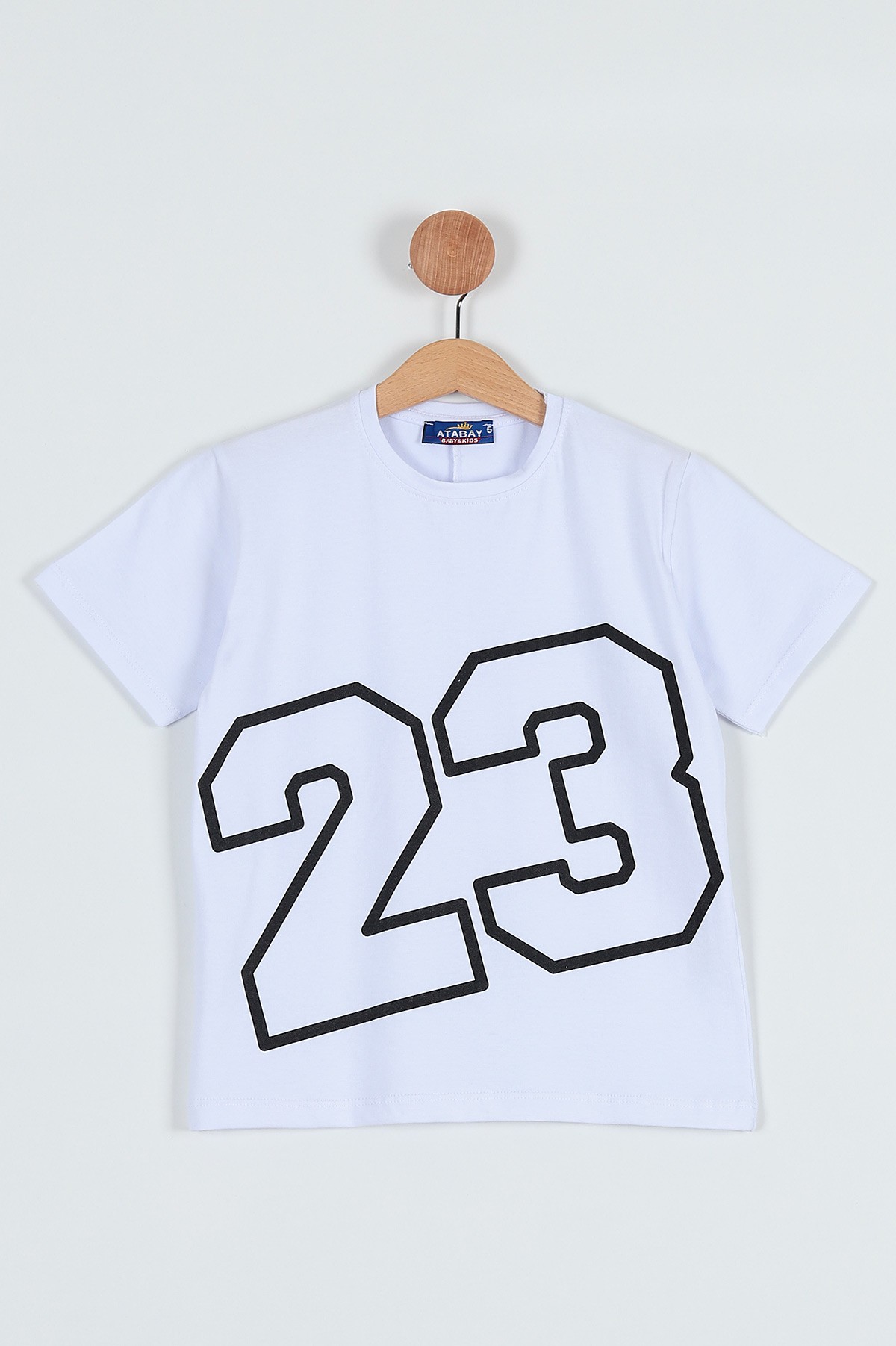 Beyaz (5-8 Yaş) 23 Baskılı Erkek Çocuk Tişört 185466