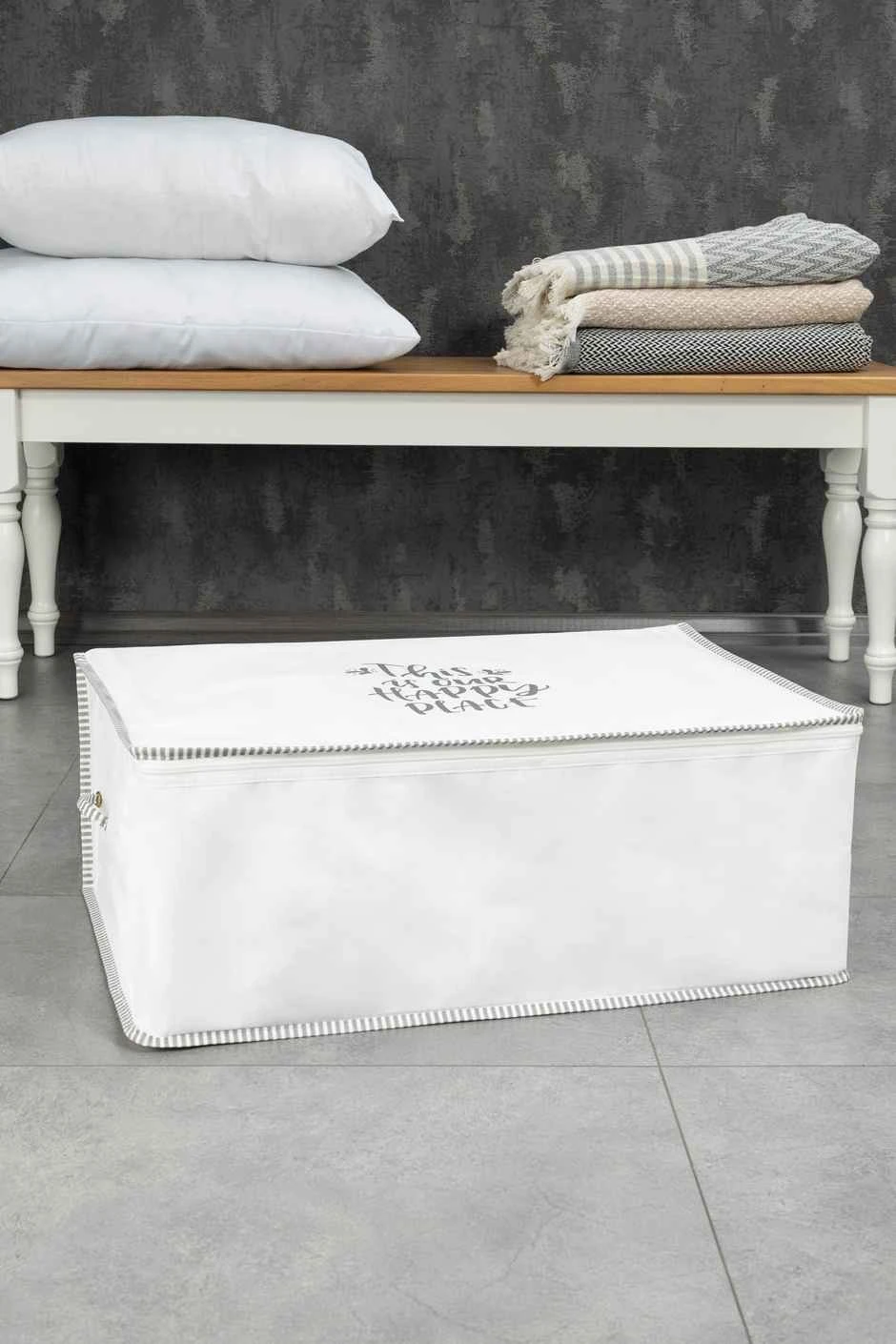 Beyaz 65x40x35 İpli Yastık Kıyafet Hurcu 250334