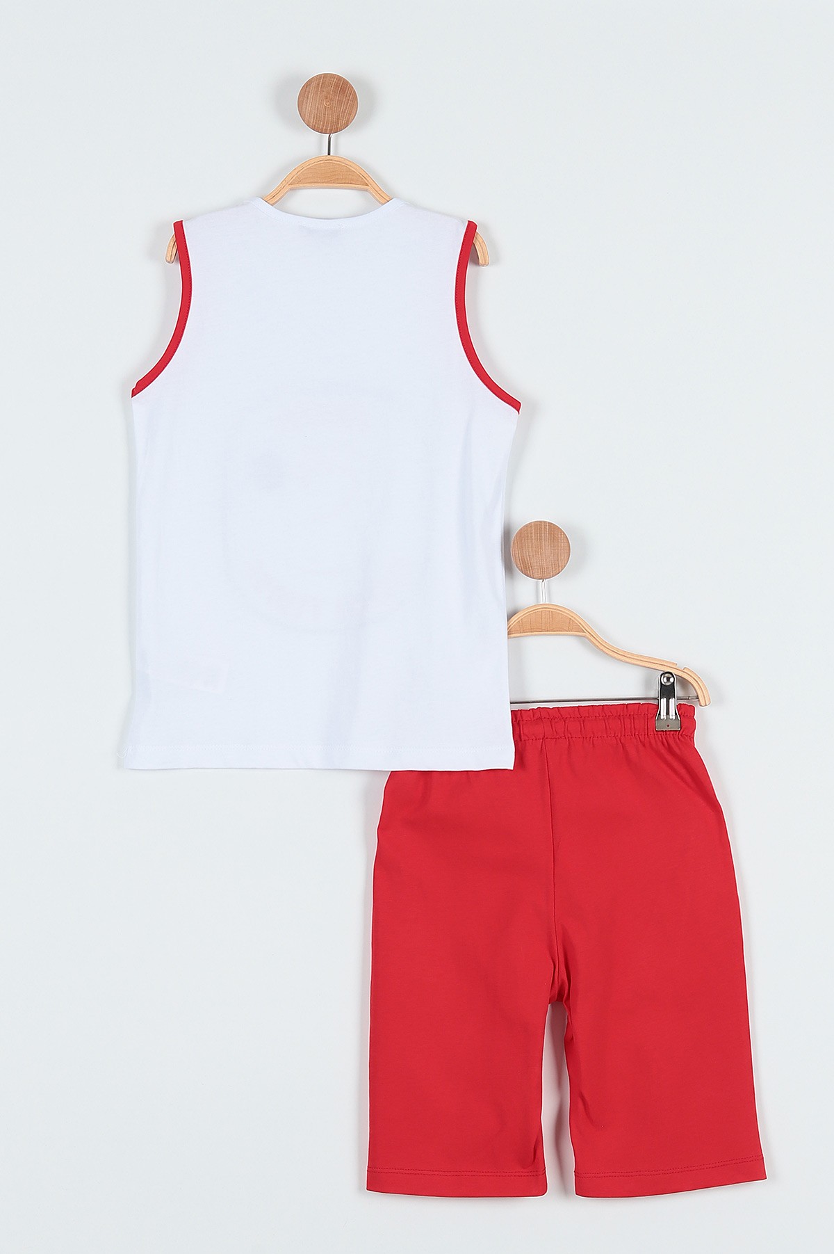 Beyaz (6-9 Yaş) Fresh Cool Tımes Baskılı Şortlu Erkek Çocuk Takım 185976