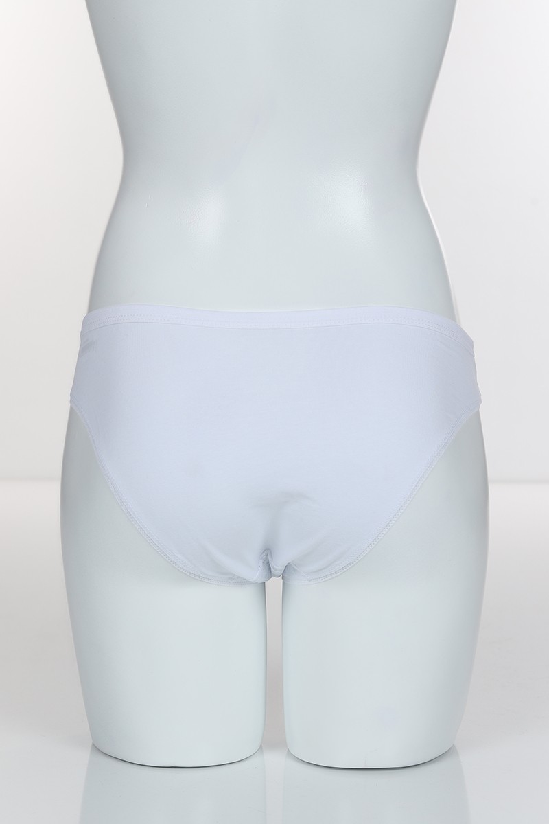Beyaz 6384 Bikini Ön Dantel Arka Pamuk Külot 102316