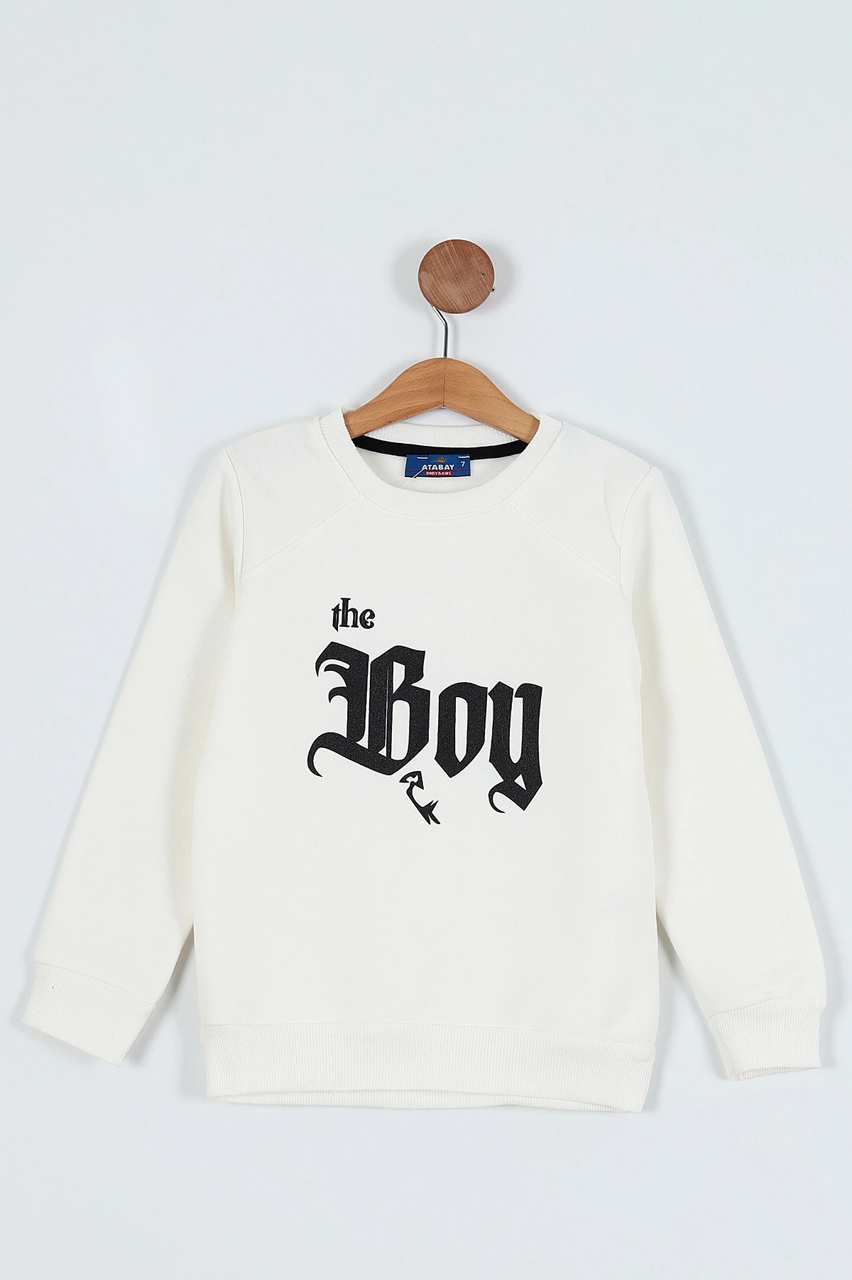Beyaz (7-10 Yaş)  Boy Baskılı Şardonlu Erkek Çocuk Sweatshirt 236223