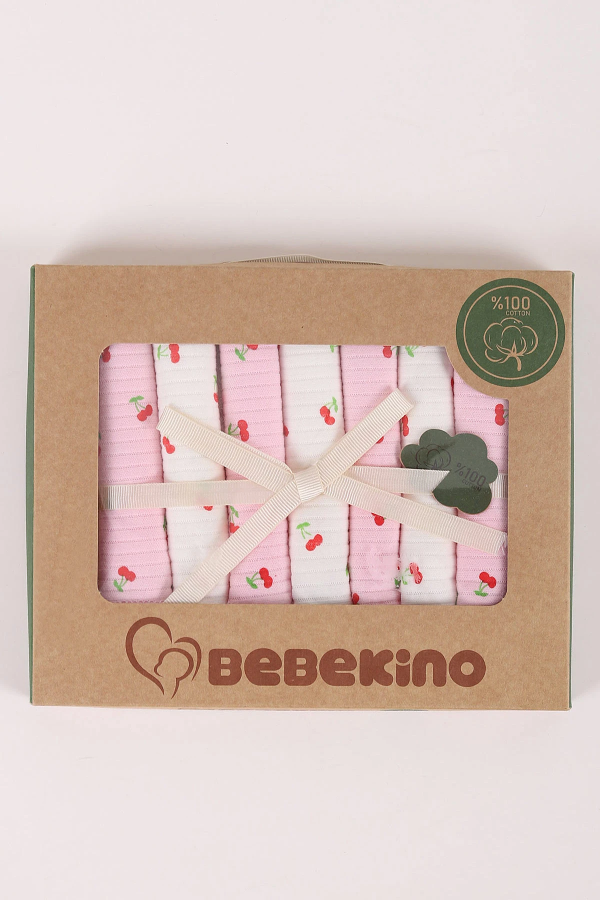 Beyaz 7'li Kutulu Desenli Bebek Mendil 456005