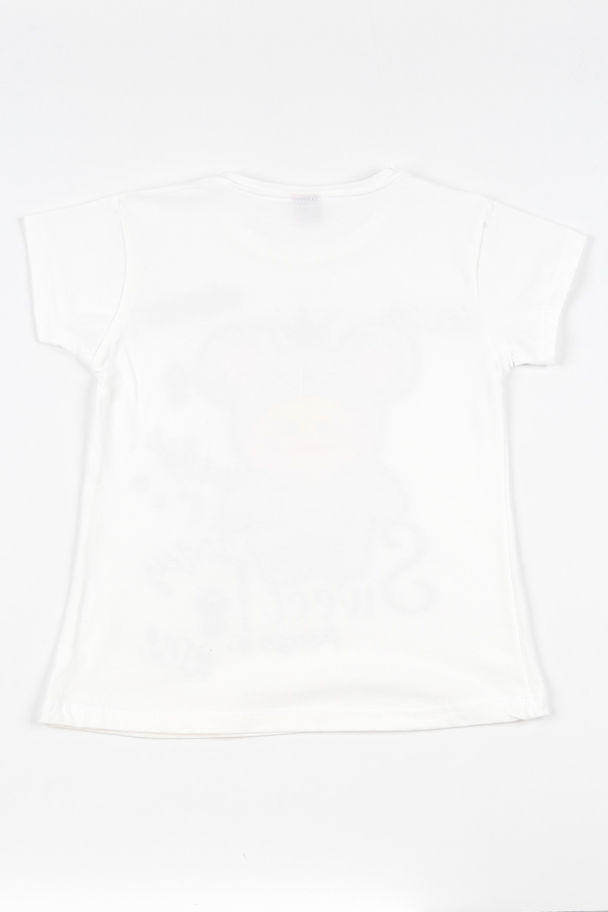 Beyaz (9-12 yaş) Kostümlü Ördek Baskılı Kız Çocuk Tişört 110760