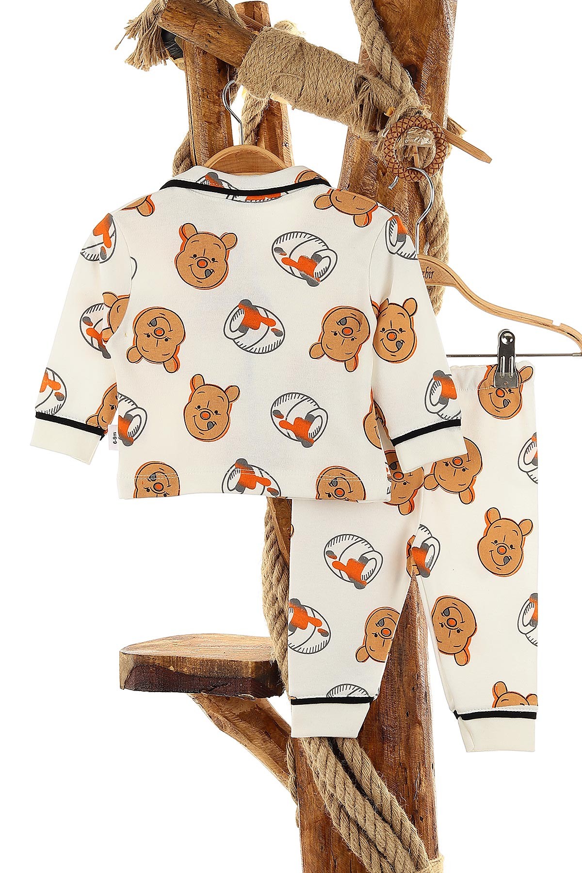 Beyaz (9-18 Ay) Gülen Ayı Pijama Takım 145124