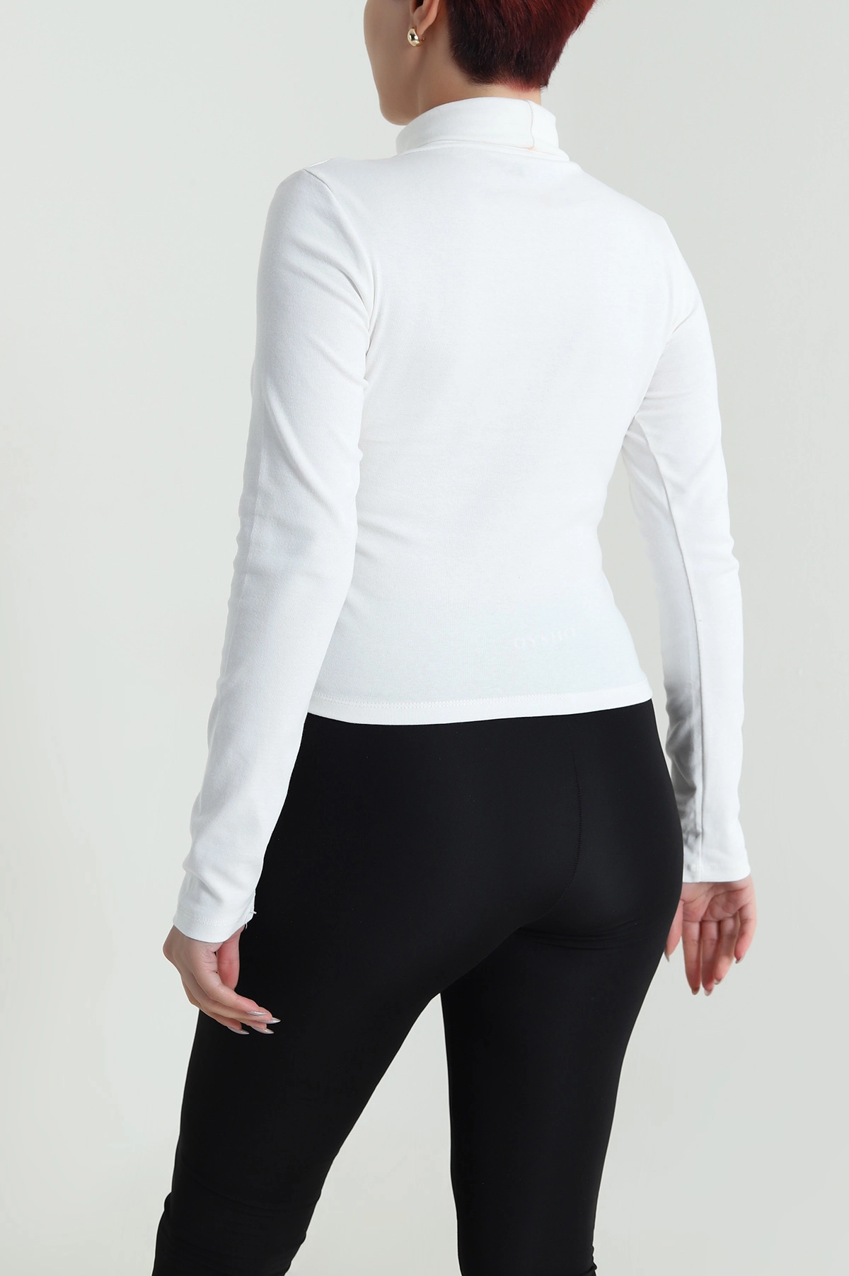 Beyaz Balıkçı Yaka Kadın Body Bluz 483147