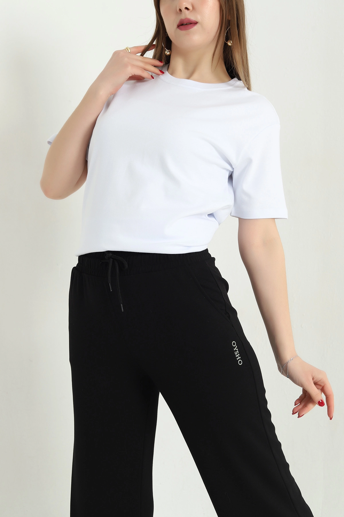Beyaz Basic İnterlok Penye Kadın Tişört 338406