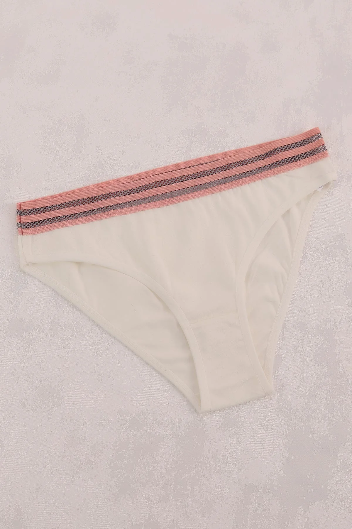 Beyaz Beli Lastikli Kadın Külot 416053