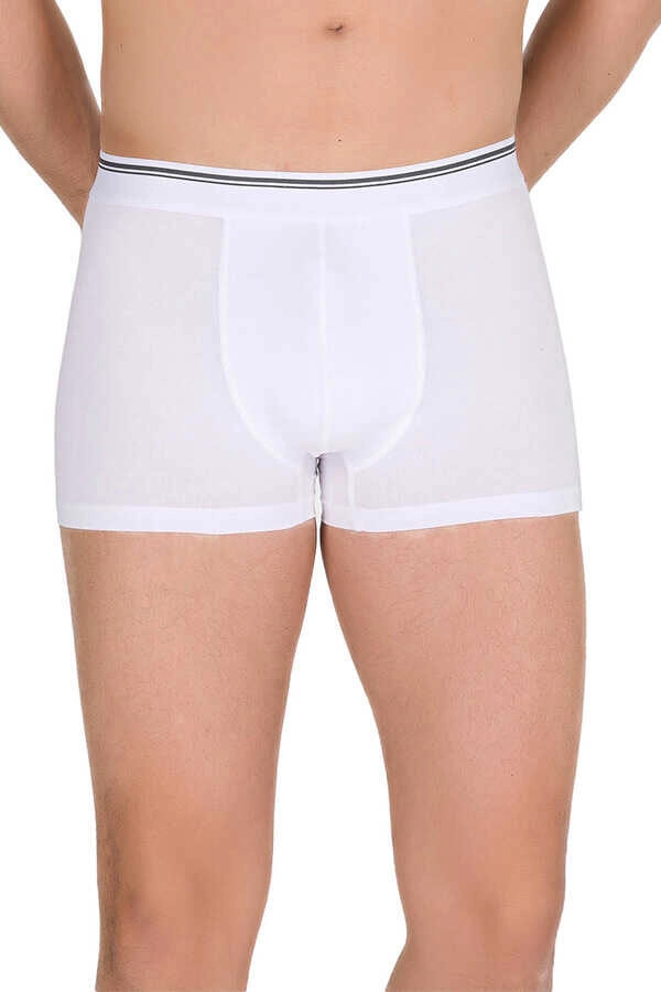Beyaz Berrak Likralı Elastan Kumaş Erkek Boxer 370497
