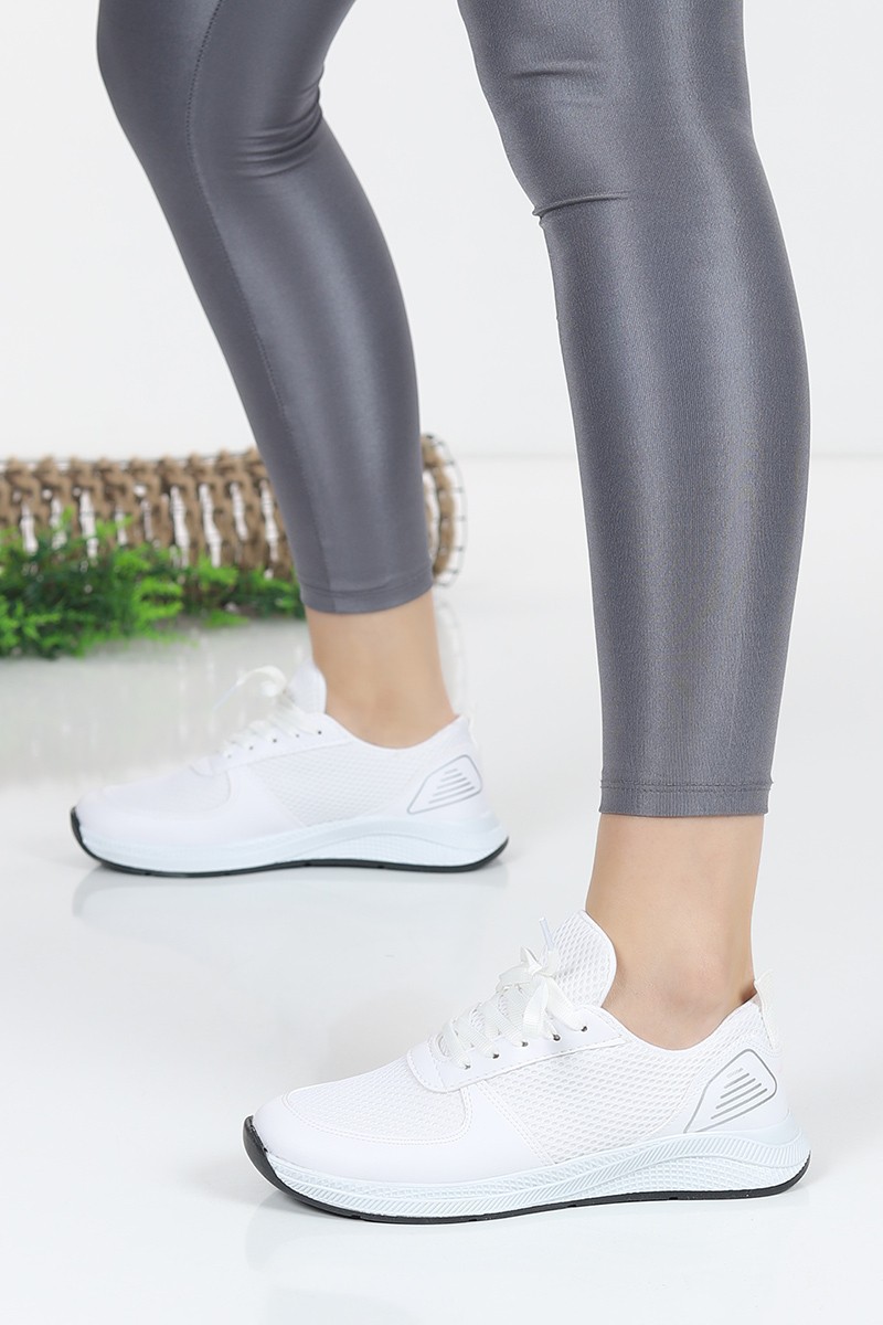Beyaz Bez Spor Ayakkabı 108597