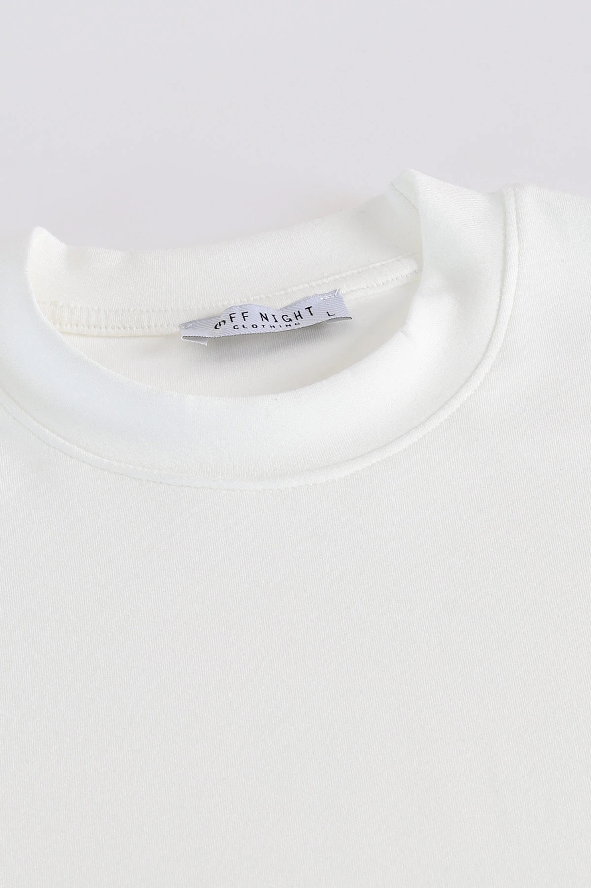 Beyaz Bisiklet Yaka Uzun Kollu Erkek Sweatshirt 396971