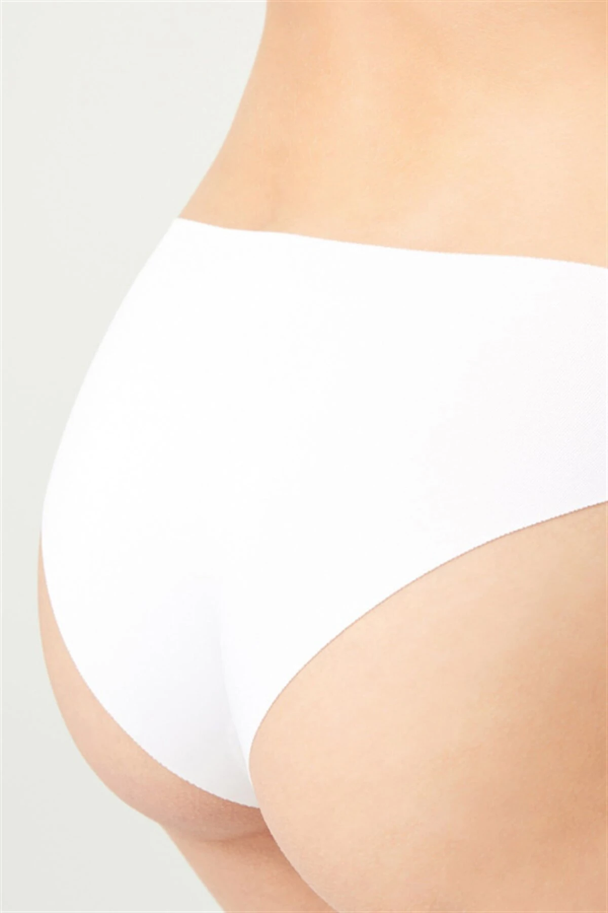 Beyaz CH0462 Klasik Basic Lazer Kesim Kadın Bikini Külot 264760