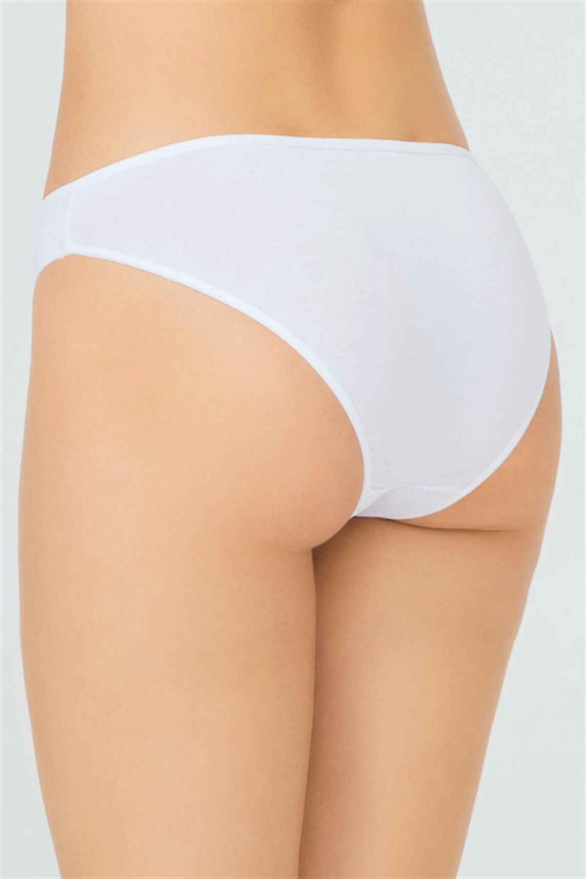 Beyaz CH0849 Basic Pamuklu Kadın Bikini Külot 237119