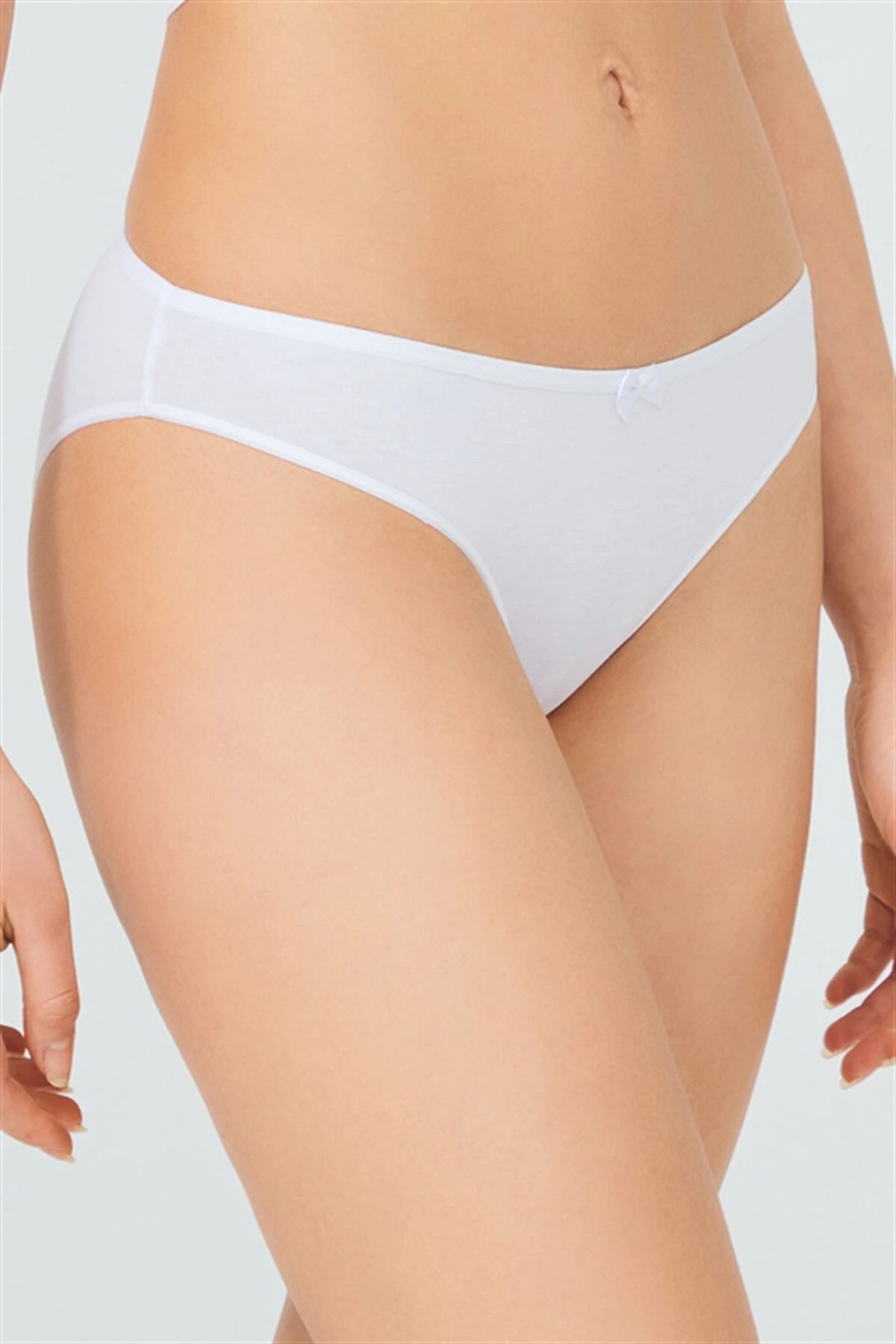 Beyaz CH0849 Basic Pamuklu Kadın Bikini Külot 237119