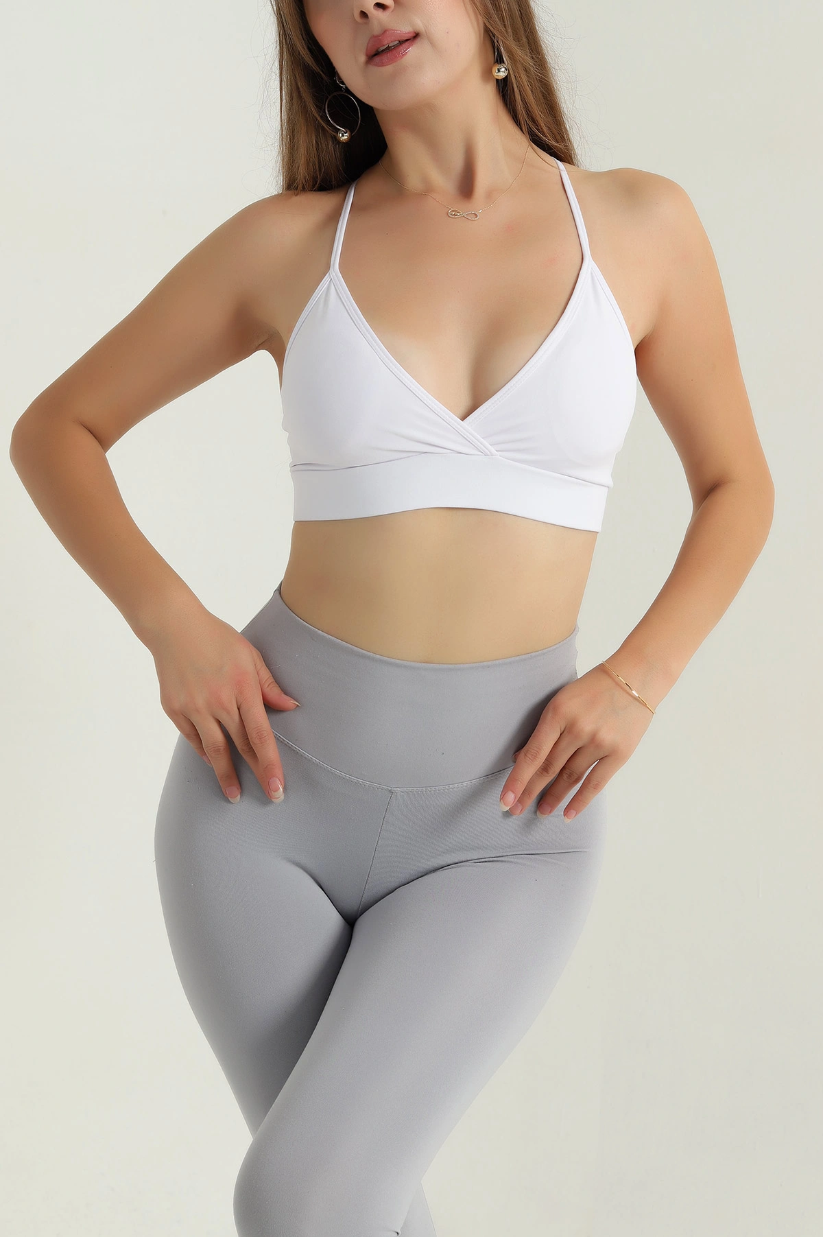 Beyaz Destekli İp Askılı Kadın Büstiyer 391340