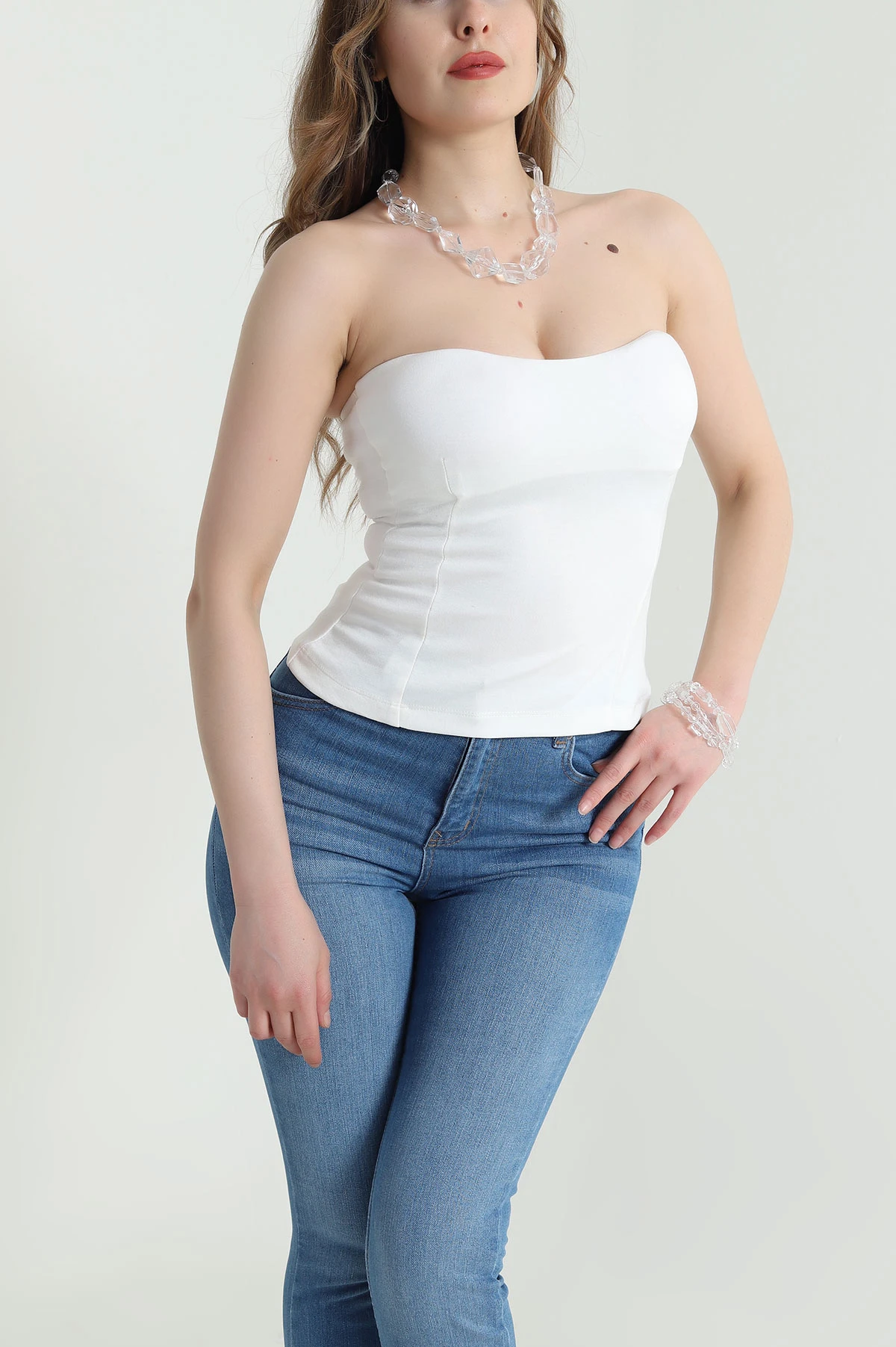 Beyaz Destekli Oysho Kadın Bluz 464816